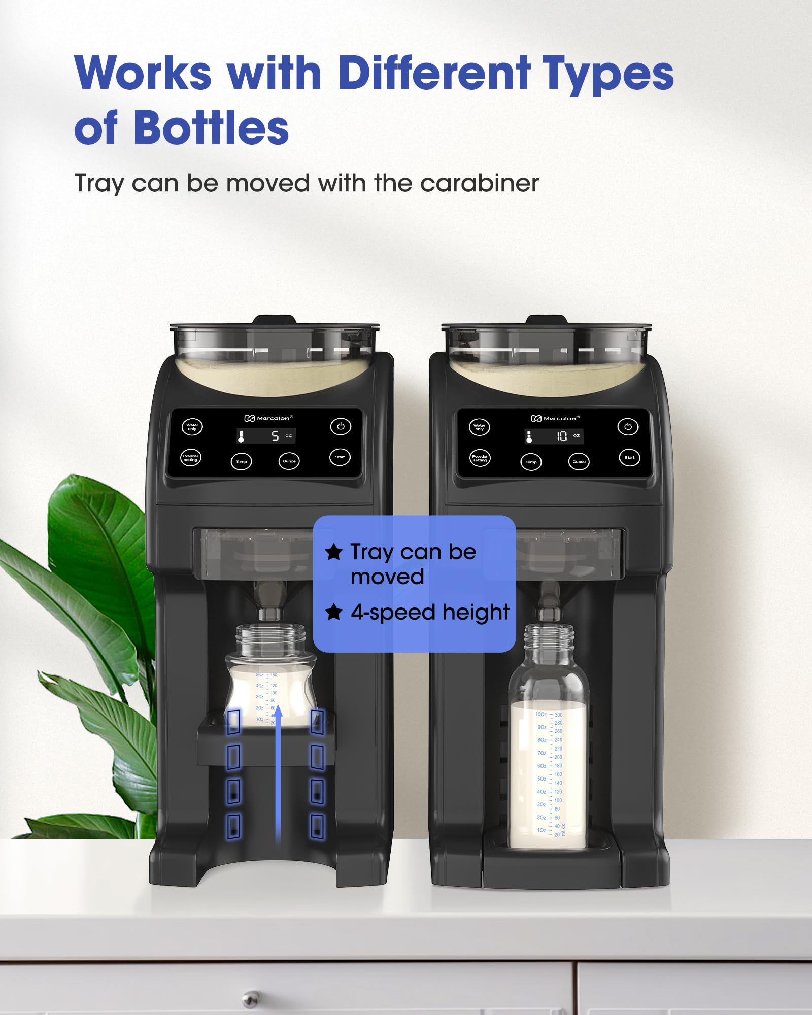**Instant Baby Formula Maker Machine - Fast & Customizable Formula Dispenser with Precise Temperature Control | Automatic Powder Blending for All Bottle Brands | Perfect for Night Feedings & Travel (Black)**