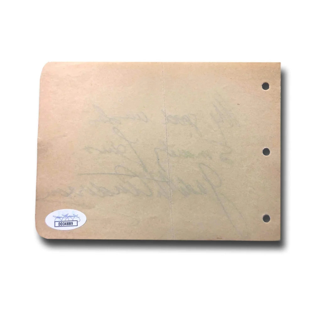 Judith Anderson Autographed Album Page Cut - Hand Signed with JSA COA - Rebecca Hitchcock Memorabilia - Perfect for Collectors, Fans & Framed Displays