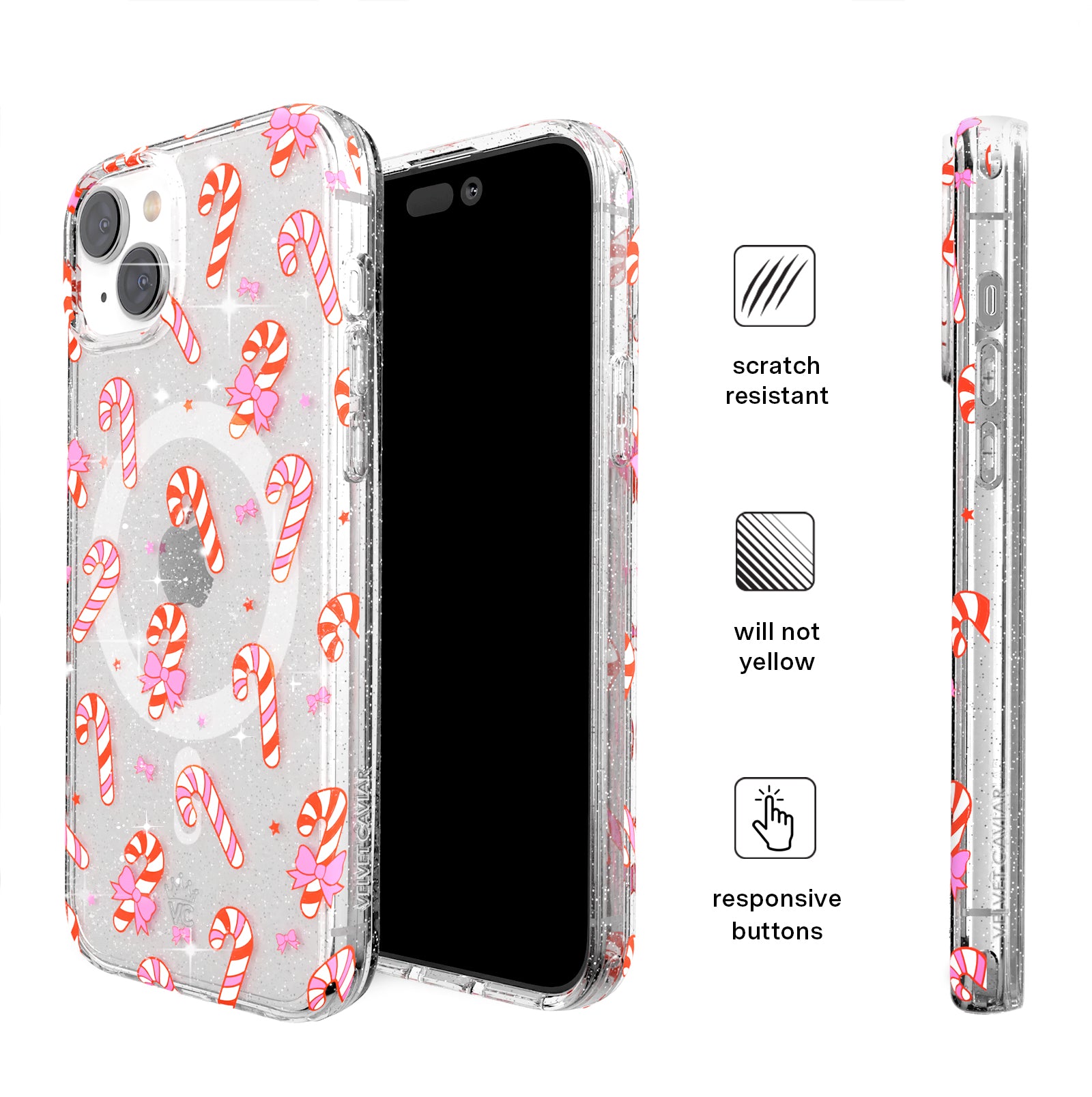 Peppermint Princess Cute Floral iPhone Case - Trendy Protective Phone Cover for iPhone 13/14/15 Pro Max - Perfect Gift for Women & Girls (Home, Office, Travel Use)