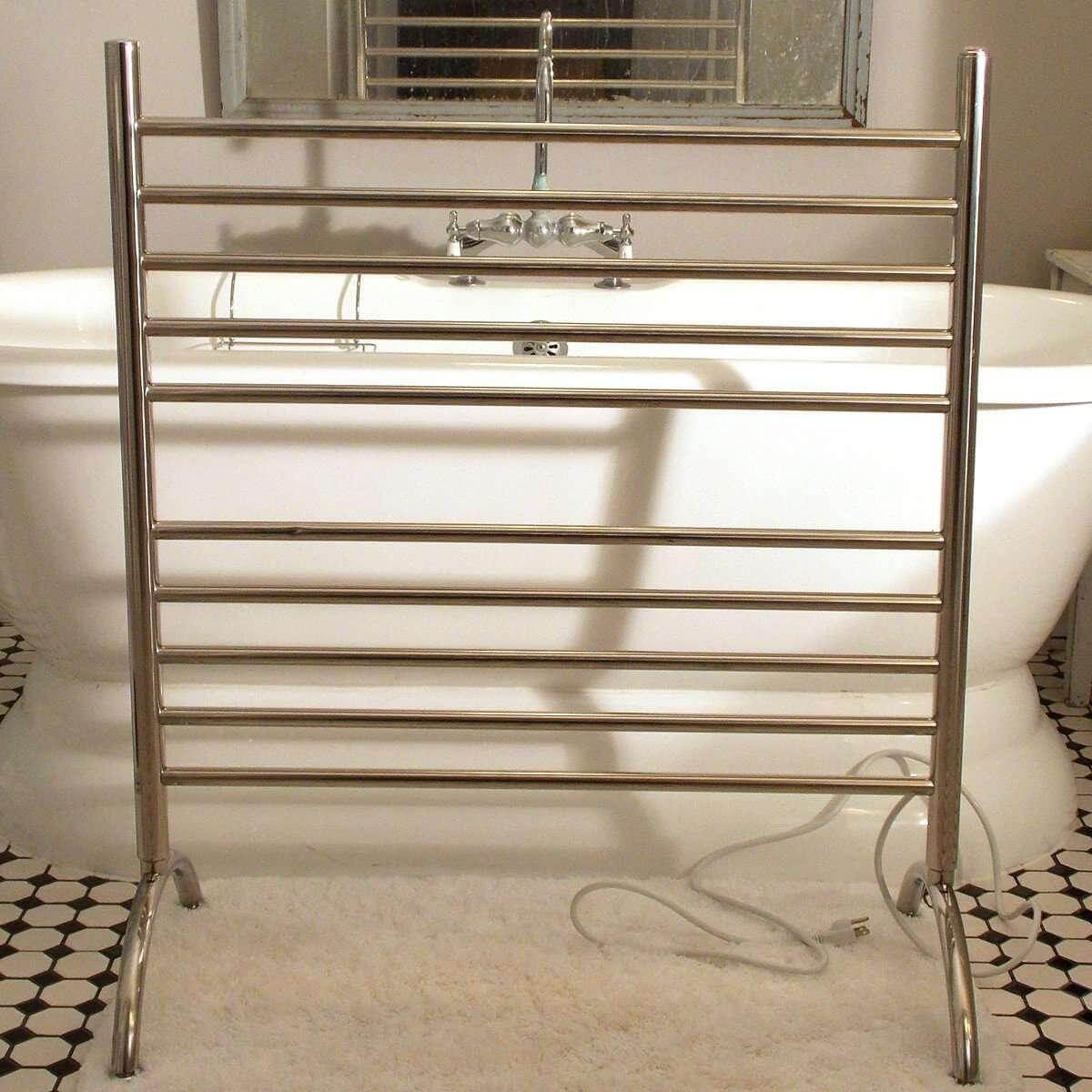Amba 33 Solo 33 Plug-in Freestanding Towel Warmer - 33W x 38H - Perfect for Bathrooms, Spas & Luxury Home Heating