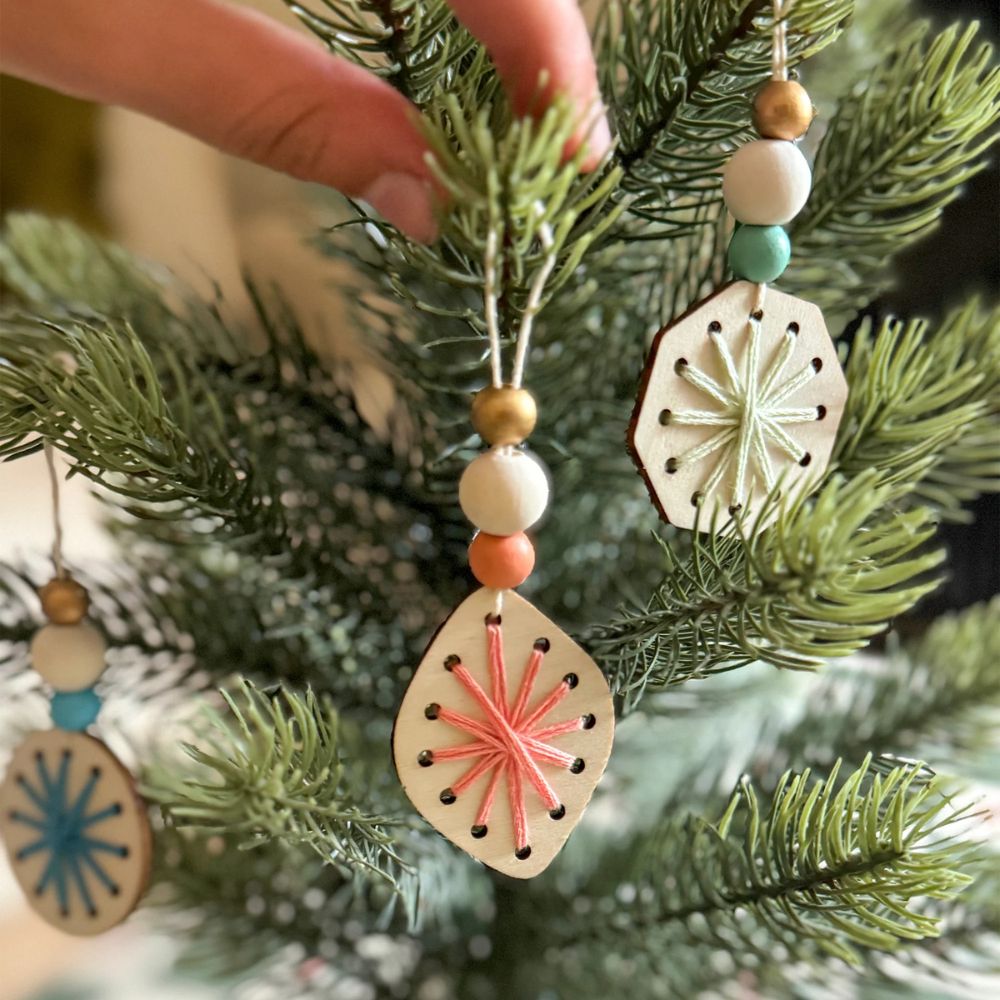 Premium Cotton Twist Woven Snowflake Christmas Decor Kit - DIY Holiday Ornaments for Tree, Home & Party Decoration