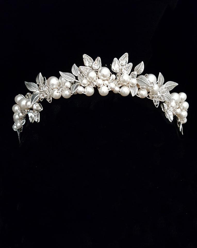Elegant Pearl Clustered Bridal Headpiece - Breeanna by Kezani | Wedding Hair Accessory for Bride, Bridesmaids & Special Occasions