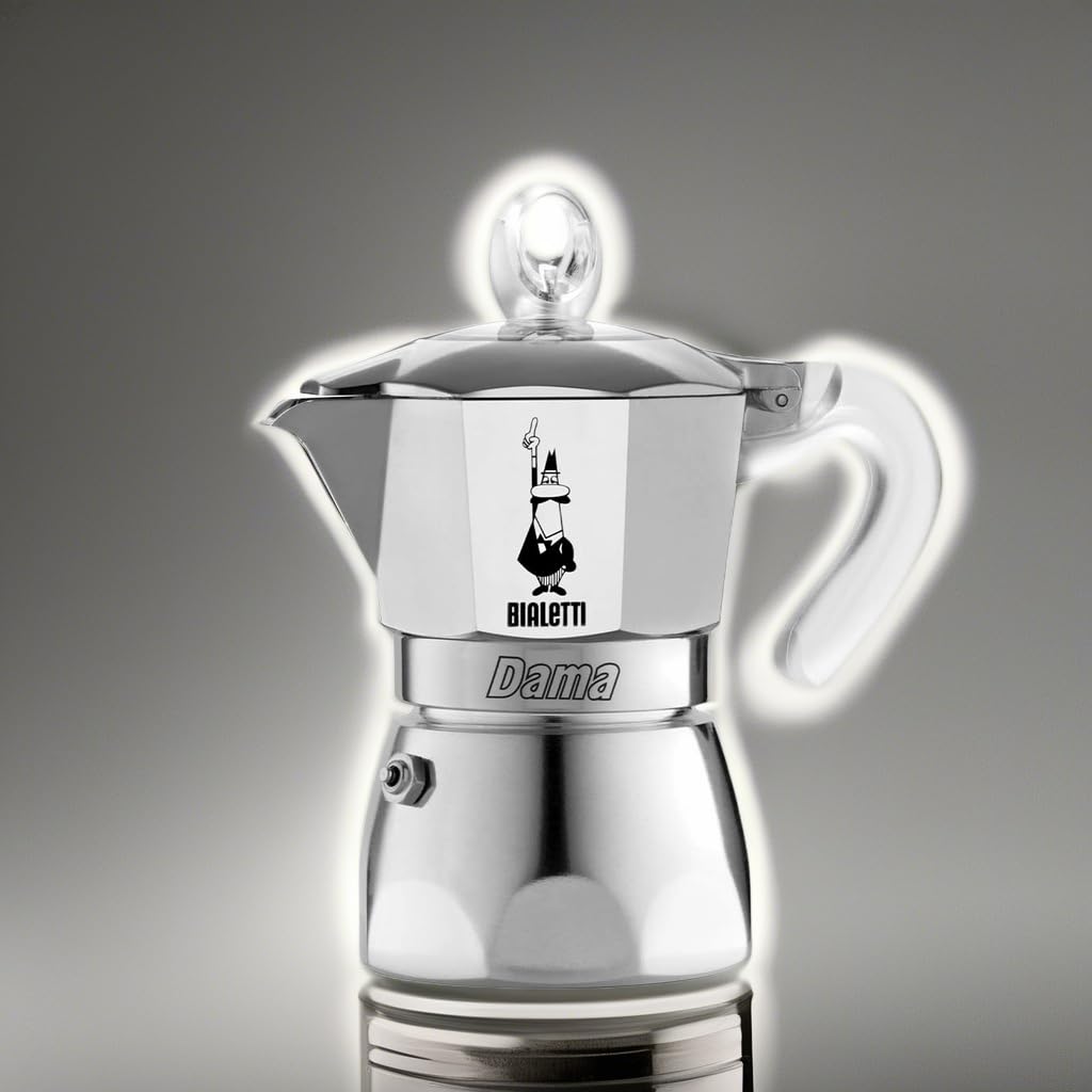 Bialetti DAMA Pure Ice Coffee Maker - 1 Cup (67ml) Aluminum Stovetop Espresso Maker for Perfect Iced Coffee | Not Induction Compatible | Ideal for Home, Office & Outdoor Use