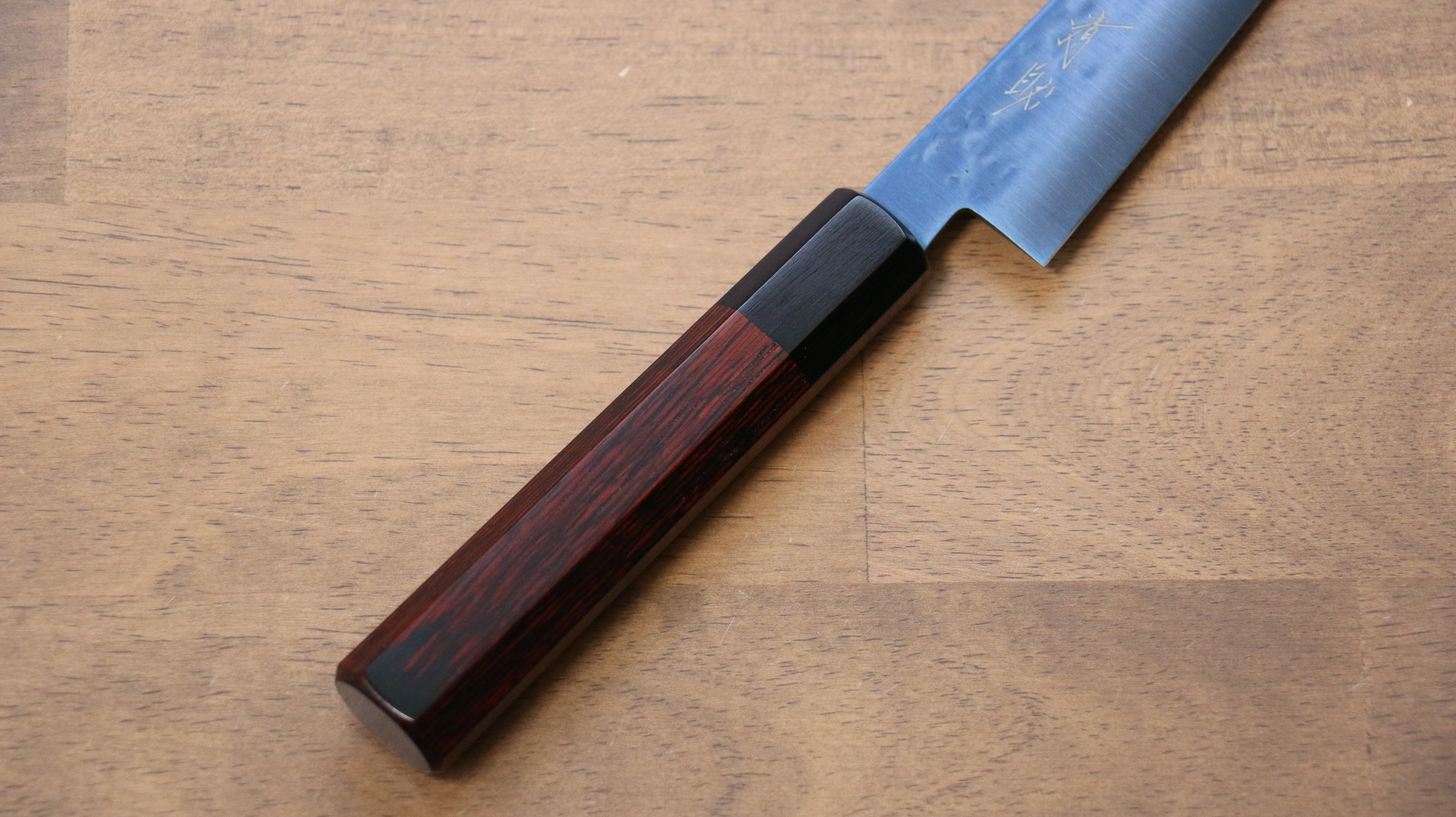 Seisuke SK 85 150mm Hammered Petty Utility Knife - Red Pakkawood Handle with Ion Plating - Perfect for Slicing, Dicing & Precision Kitchen Tasks