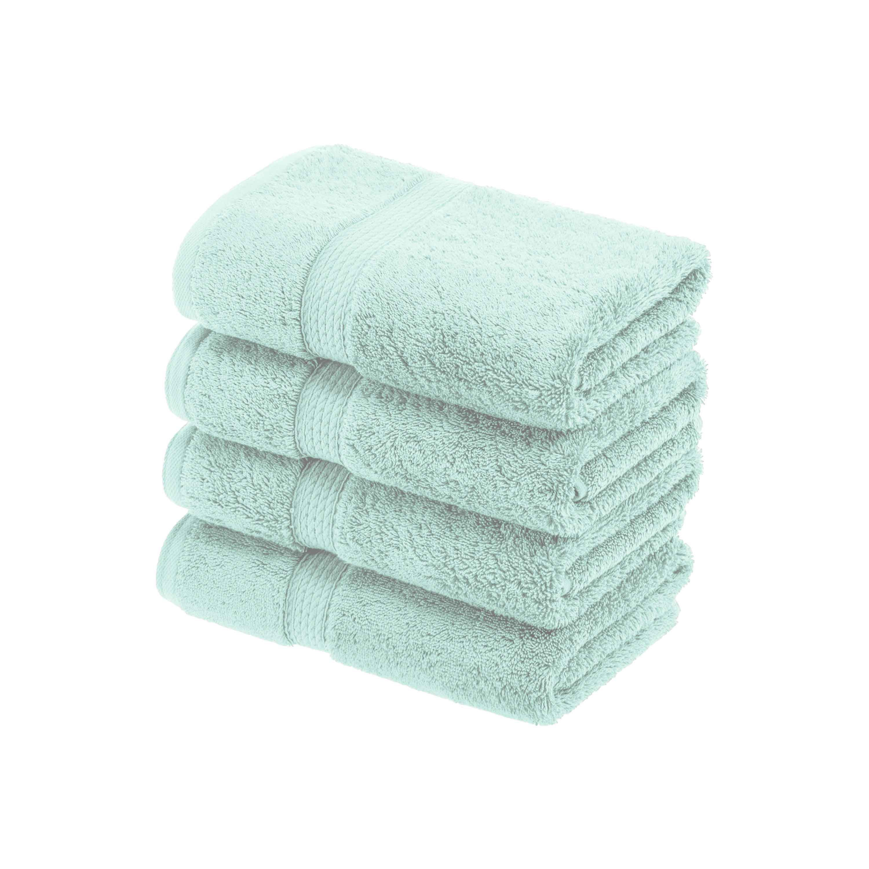Premium Egyptian Cotton Plush Heavyweight Hand Towels - Ultra Soft & Absorbent Bath Towel Set of 4 for Spa, Bathroom & Luxury Home Decor