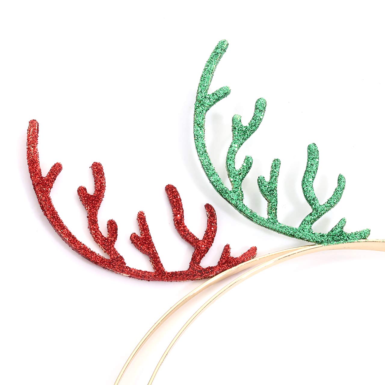 Festive Christmas Reindeer Antler Headbands for Women - Crystal Embellished Hair Hoop, Merry Xmas Hair Accessories Gift for Holiday Parties & Family Gatherings