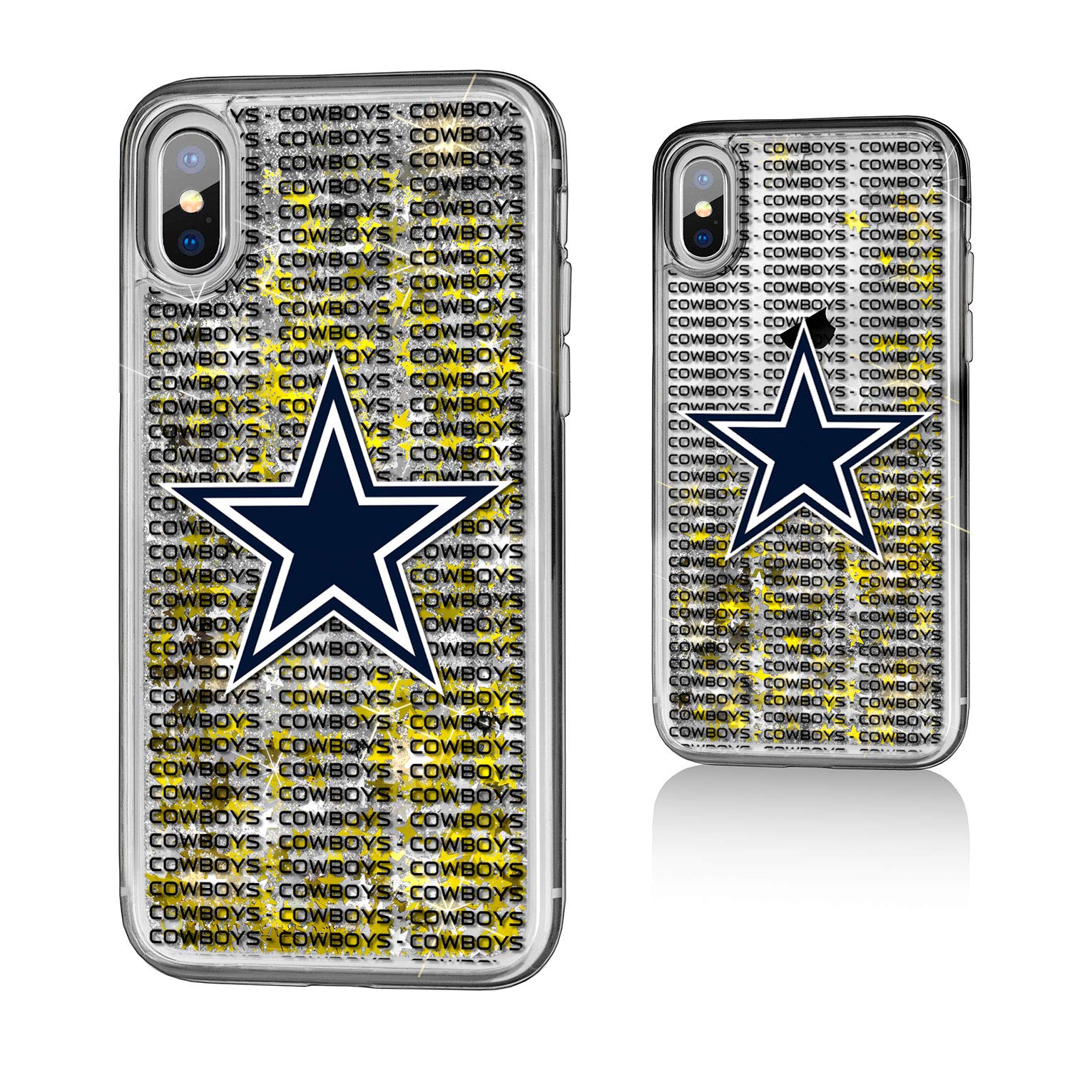 Dallas Cowboys Glitter iPhone Case - Custom Text Backdrop Design for iPhone 13/14/15 Pro Max - Perfect for Game Day, Fan Gifts & Cowboys Supporters
