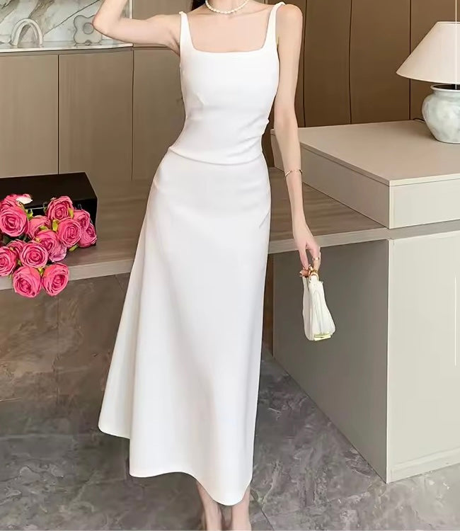 Gracie Elegant Maxi Dress for Women - Flowy Long Summer Dress with Side Slits, Perfect for Beach, Wedding & Evening Occasions