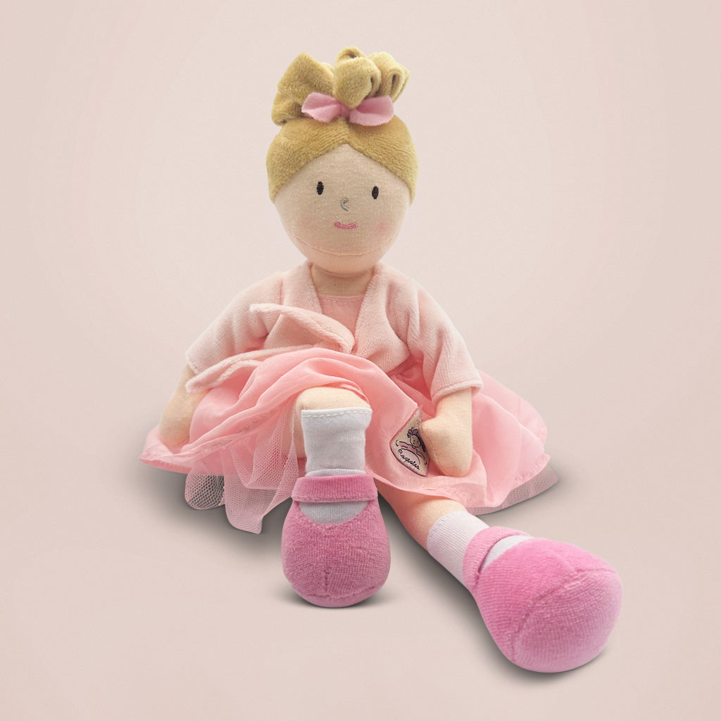 Sophie Ballerina Rag Doll - Handmade Soft Fabric Toy for Kids, Perfect for Playtime, Gift Giving & Nursery Decor | Ideal for Pretend Play, Birthday Presents & Themed Parties