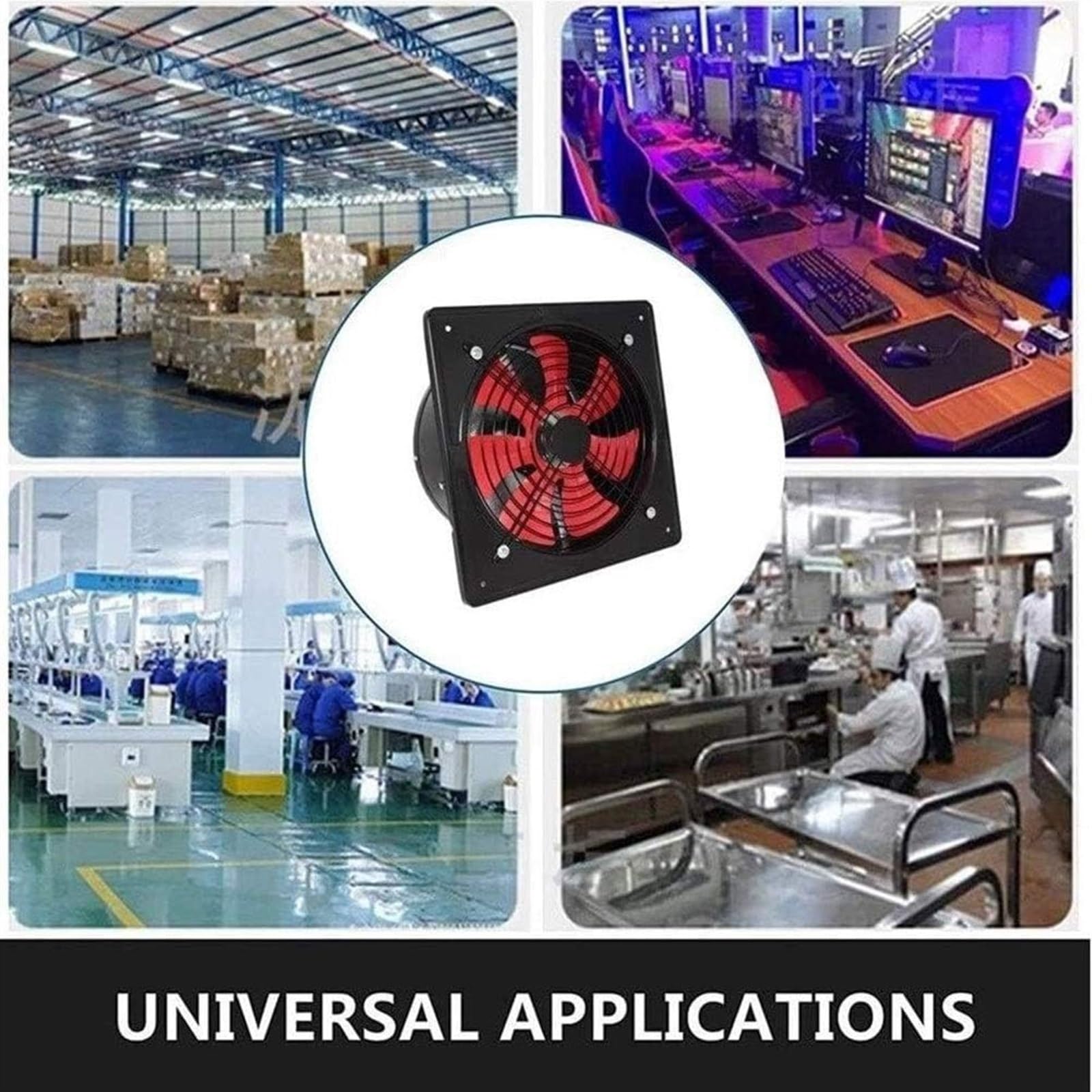 FAiruo Industrial Exhaust Fan - Heavy Duty Low Noise Commercial Ventilation Fan for Warehouse, Factory & Workshop Air Circulation