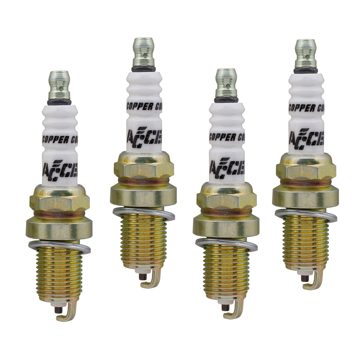 ACCEL 0414S-4 Shorty Copper Core Spark Plugs (4-Pack) - High Performance for Cars, Trucks & Motorcycles - Ideal for Racing, Off-Road & Daily Driving