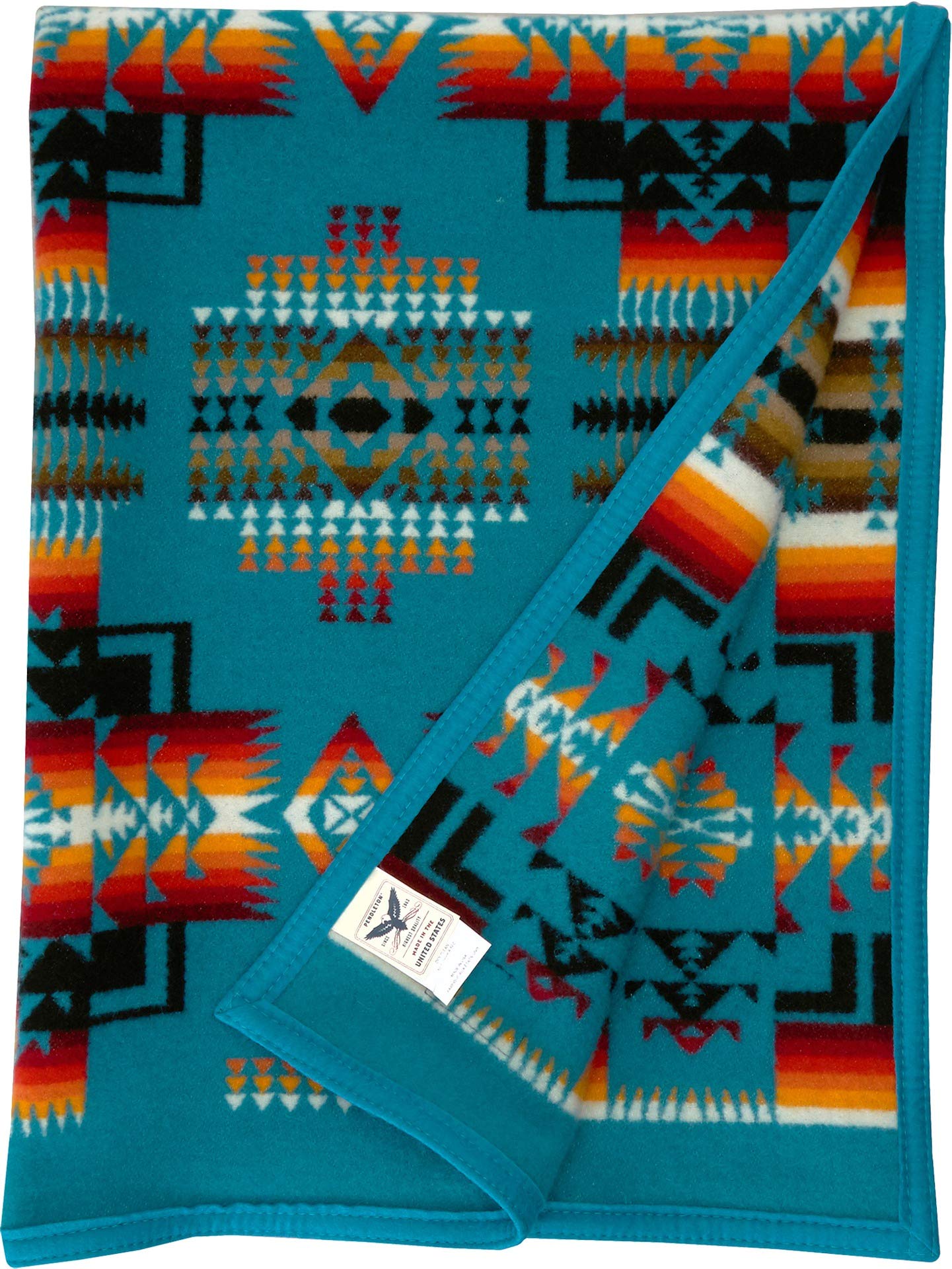 Pendleton Chief Joseph Crib Blanket - Soft Turquoise Baby Blanket for Nursery, Swaddling & Gift | Cozy & Durable Cotton for Newborns & Infants