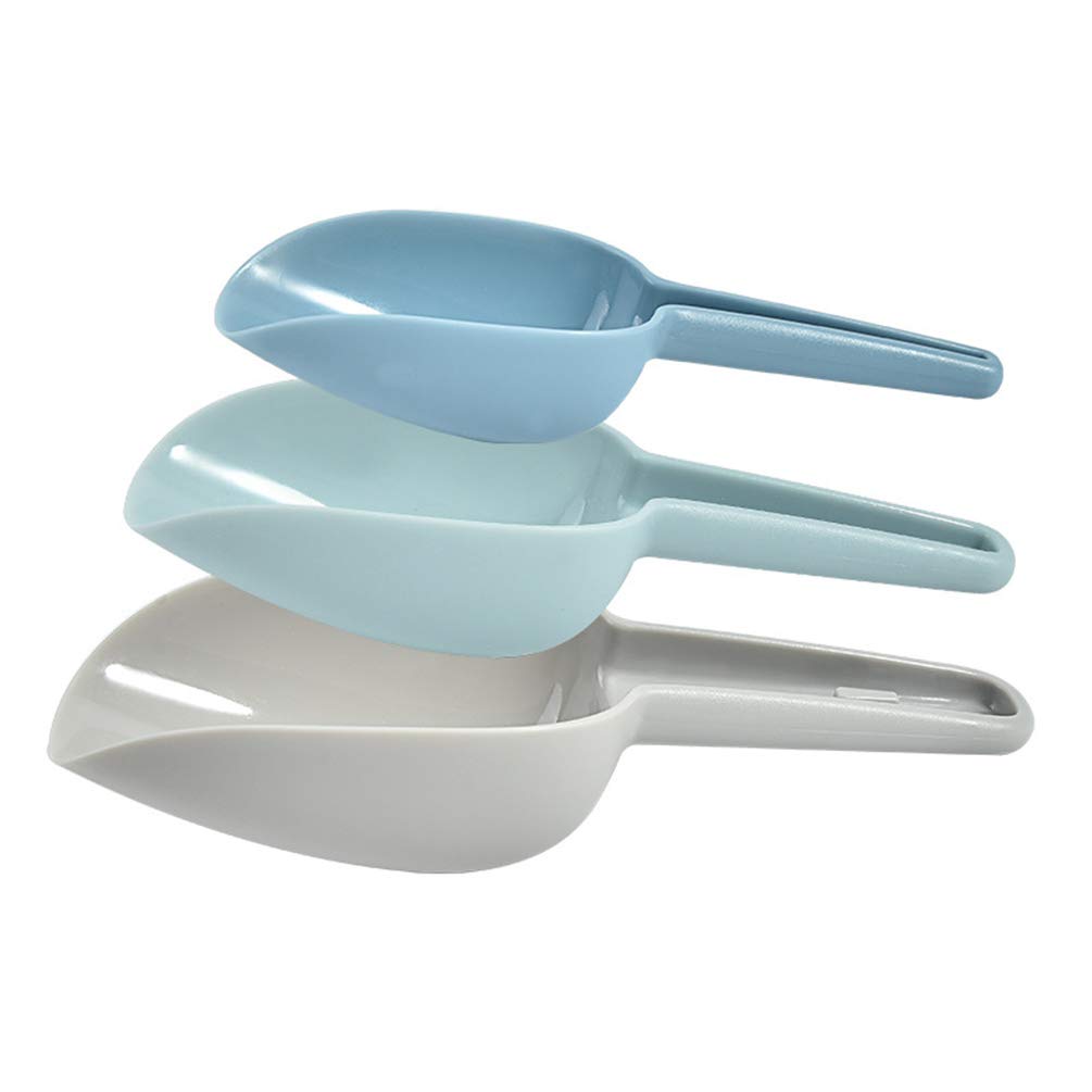 Hemoton 3-Piece Plastic Scoop Set - Food Shovel, Ice Scoop, Kitchen Utensil for Pet Food, Grains, Rice & Ice Cream - Durable Multi-Purpose Scoops for Cooking, Baking & Serving