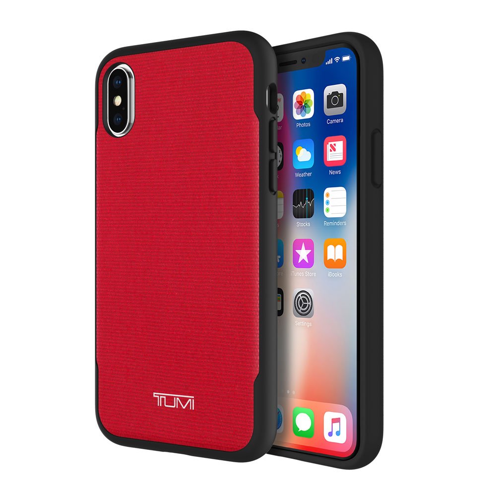 TUMI Co-Mold Protective Case for iPhone X - Durable Shockproof Cover with Premium Grip (Red) - Perfect for Travel, Work & Everyday Use