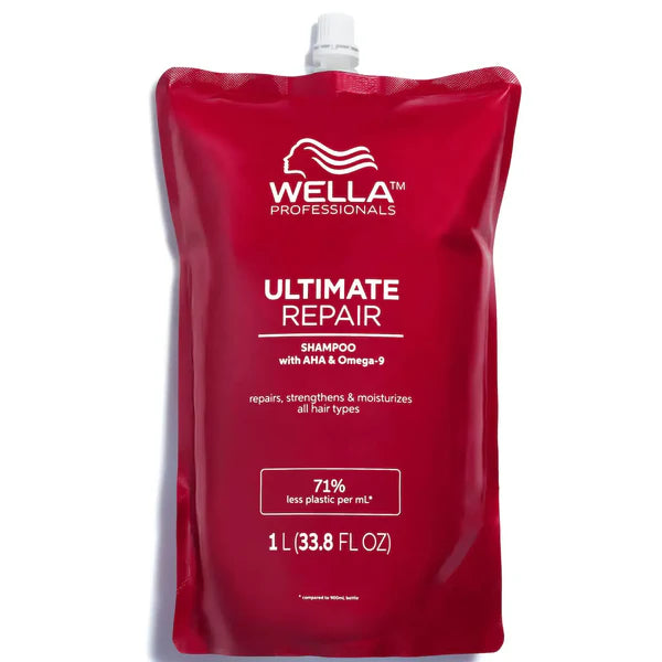 Wella Professionals Ultimate Repair Shampoo 1L - Deep Hydrating & Damage Repair for Dry, Damaged Hair - Salon Quality Hair Care for Daily Use & Professional Styling