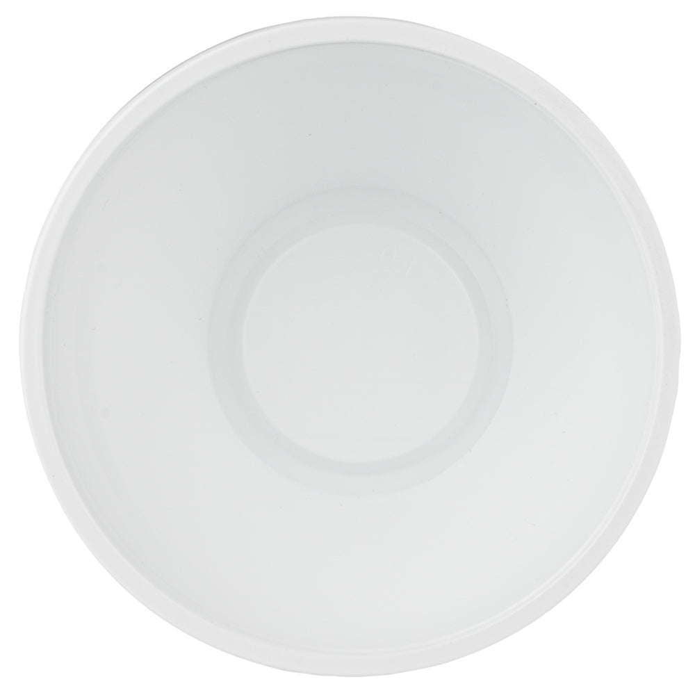 7 oz Round White Plastic Salad Bowls - 5