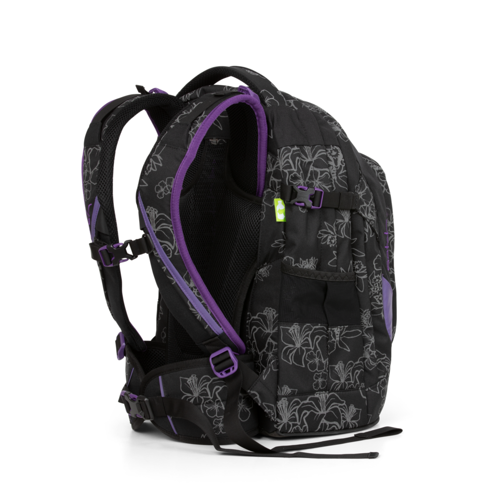 Satch Pack Ninja Hibiscus LUMI Edition - Stylish Waterproof Backpack for Travel, Work & Gym - Perfect for Commuters, Students & Outdoor Adventures