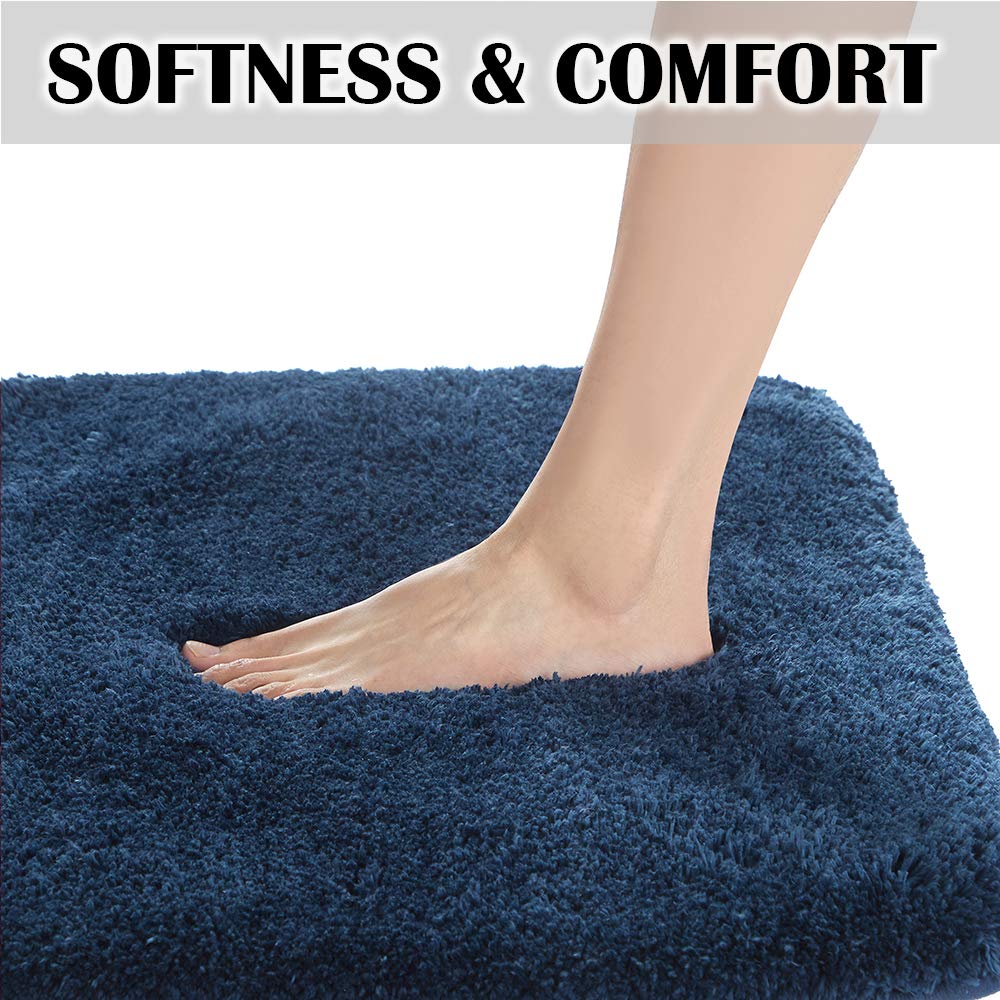 Non-Slip Bathroom Rug - Super Absorbent Soft Microfiber Shaggy Bath Mat (16