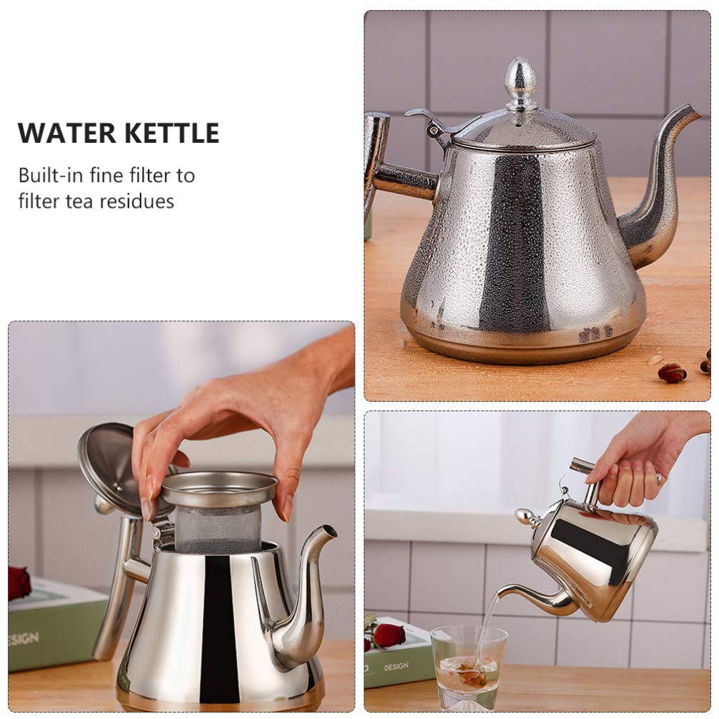 DOITOOL 1pc Stainless Steel Tea Kettle - Fast Boiling Water Kettle for Home, Office & Camping - Perfect for Tea, Coffee & Hot Water Needs