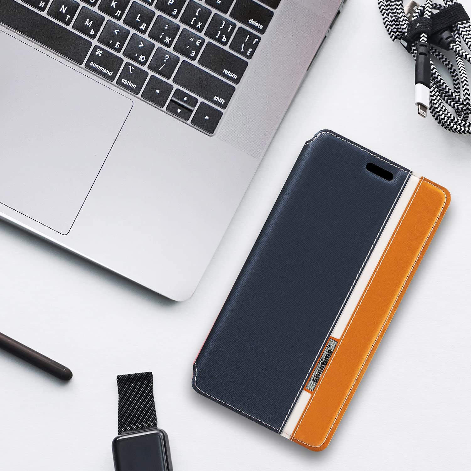 Essential Phone PH-1 Case - Premium Magnetic Closure Leather Flip Cover with Card Holder (5.71