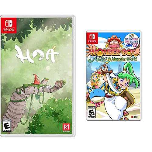 Wonder Boy: Asha in Monster World & Hoa - Nintendo Switch Games Bundle - Adventure & Puzzle Gaming for Kids & Adults - Perfect for Family Game Nights & Solo Play