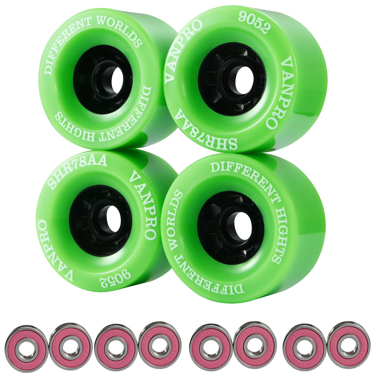 Vanpro High-Performance PU Wheel Pulleys Kit Set for Skateboards, Scooters & Roller Skates - Smooth Cruising & Durable Replacement Wheels for Outdoor Sports & Commuting