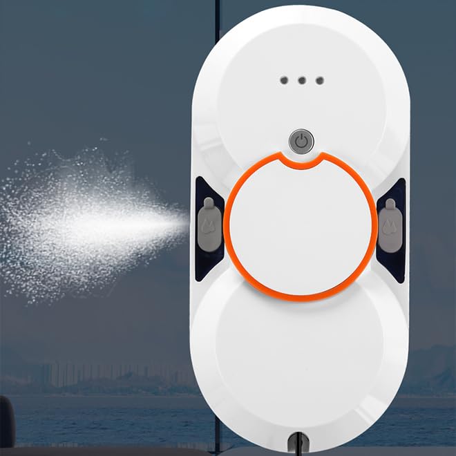 Smart Window Cleaning Robot with Dual Auto Water Spray & 5600Pa Strong Suction - Automatic Glass Cleaner for High Windows, Tiles & Doors (Indoor/Outdoor Use) - Perfect for Skyscrapers, Home Windows & Glass Balconies