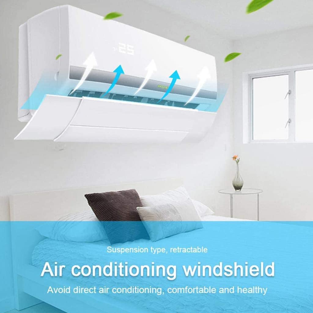 Adjustable Retractable Air Conditioner Wind Deflector Shield - Anti Direct Blow Cover & Wind Guide Baffle for Home & Office AC Units | Perfect for Bedrooms, Living Rooms & Workspaces