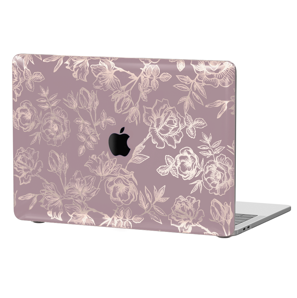 Stylish Dusty Floral MacBook Case 2.0 - Protective Cover for MacBook Air/Pro 13 14 15 16 inch - Trendy Laptop Sleeve for Women & Girls - Perfect for Office, School & Travel
