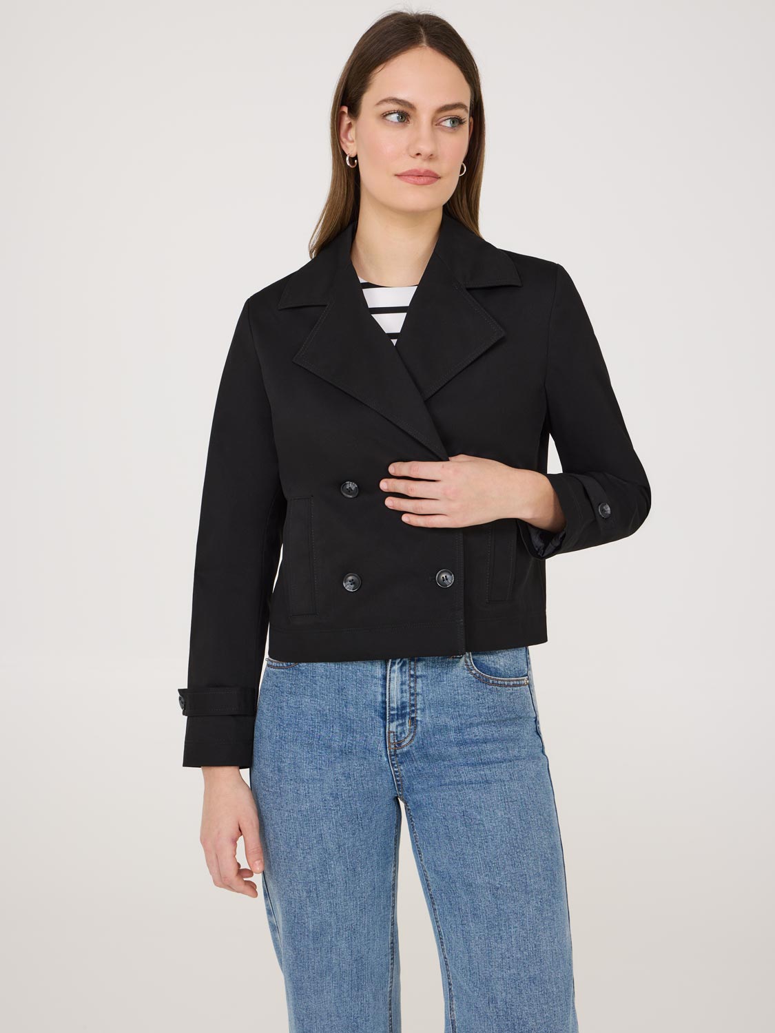 Stylish Women's Waisted Trench Coat - Classic Waterproof Long Coat for Fall & Spring - Perfect for Office, Travel & Everyday Wear
