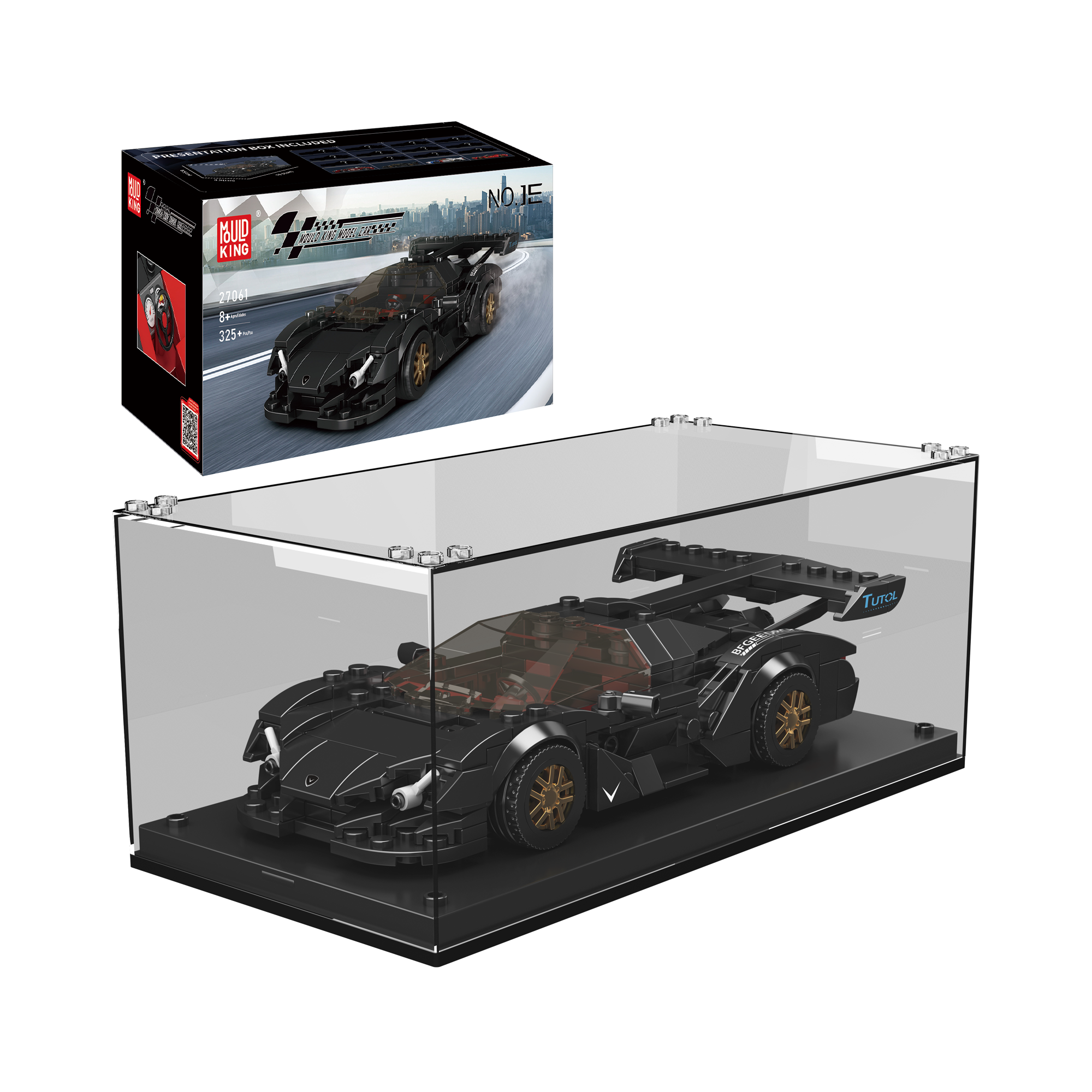 Mould King 27061 Apollo IE Supercar Model Building Kit | 325 Piece Construction Set for Adults & Teens | STEM Educational Toy for Car Enthusiasts | Perfect for Home Display, Office Decor & Gift Giving
