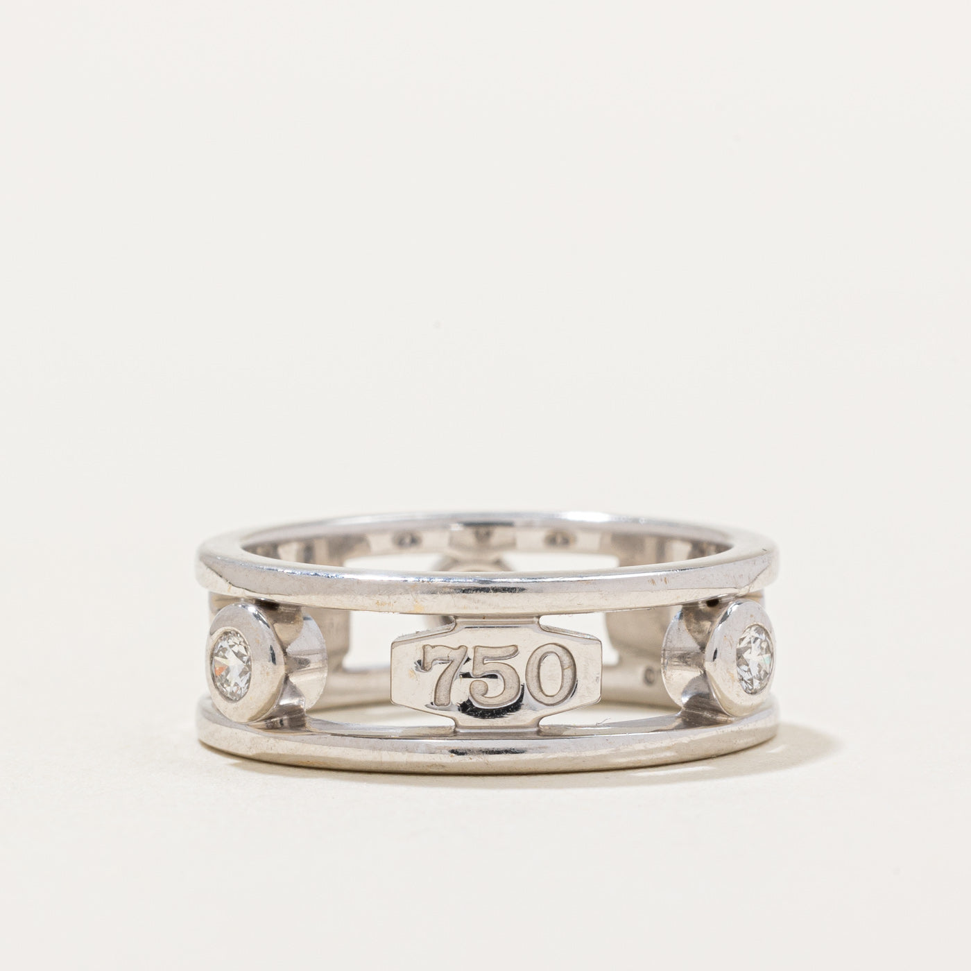 Tiffany & Co 1837 Diamond Band Ring - 0.10 Carat Total Weight (CTW) - Size 5 - Elegant Wedding Band, Anniversary Gift, or Everyday Luxury Jewelry for Women