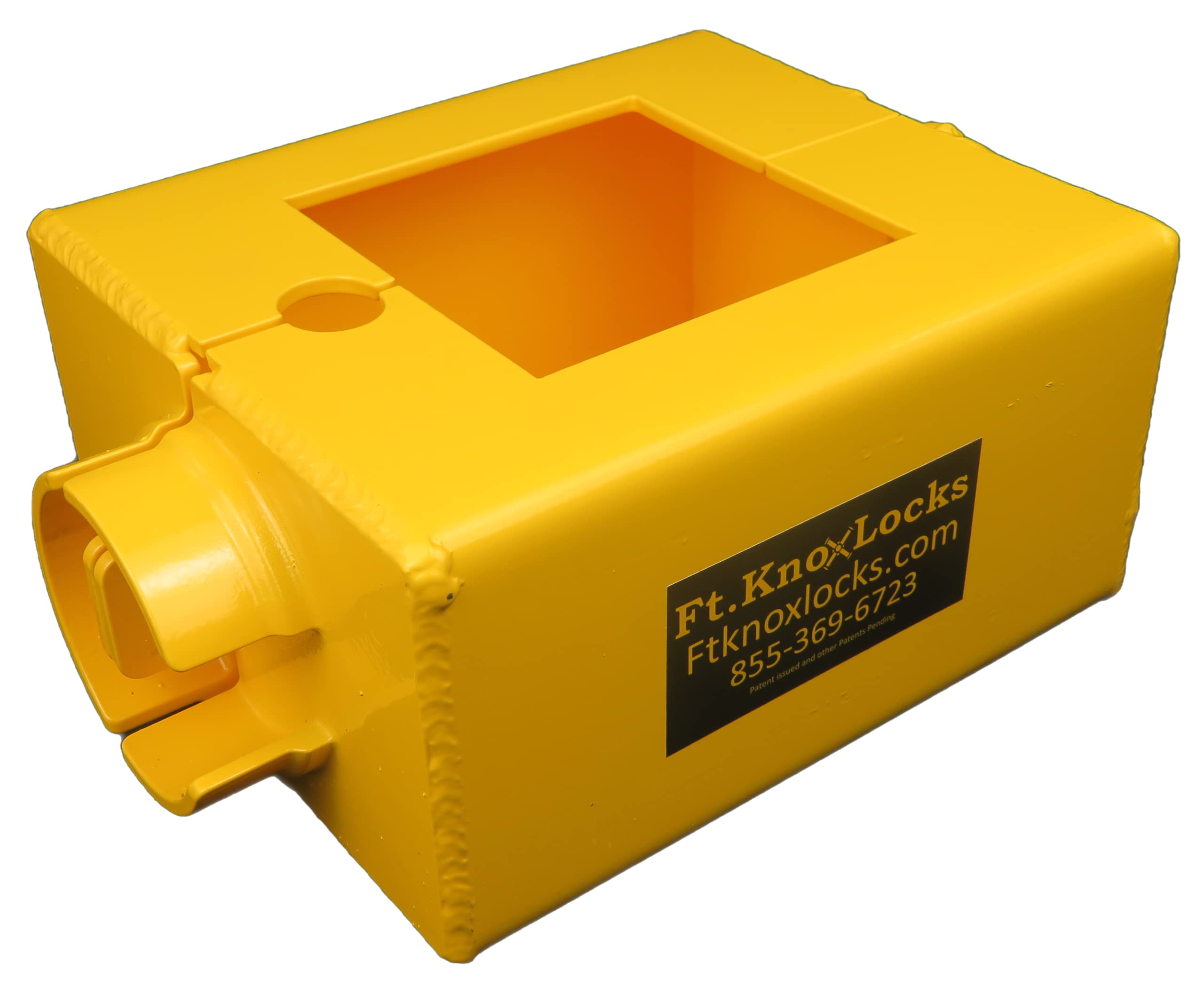 Ft. Knox Heavy Duty Gooseneck Square Tube Coupler Lock with Cobra Sidewinder Puck Lock - Secure Your Trailer, Equipment & Cargo | Anti-Theft Protection for Construction Sites, Farms & Transportation