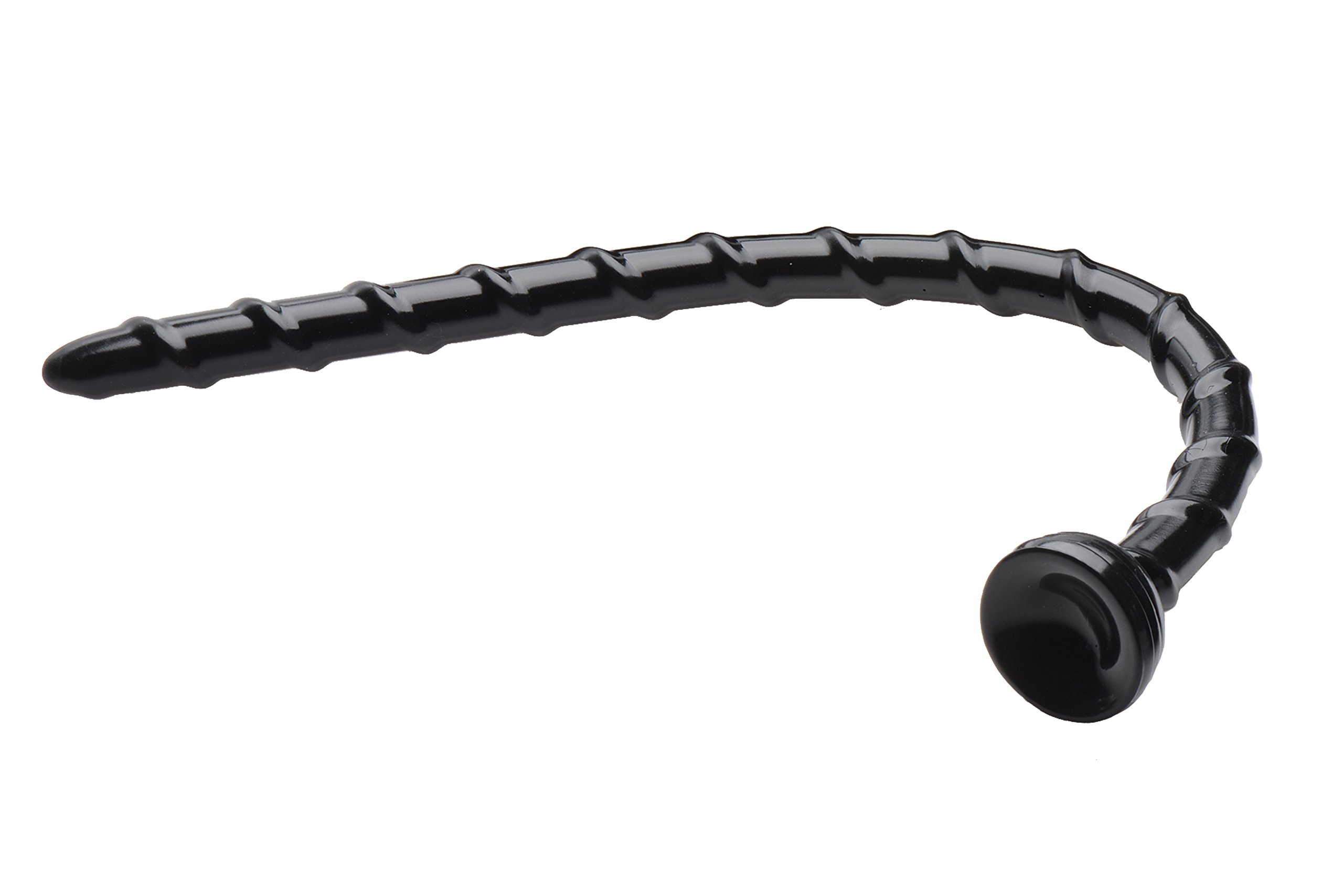 Lynx Swirled 18 Inch Anal Toy for Adults - Black Silicone Anal Plug for Men & Women - Perfect for Solo Play, Couples & BDSM Scenes