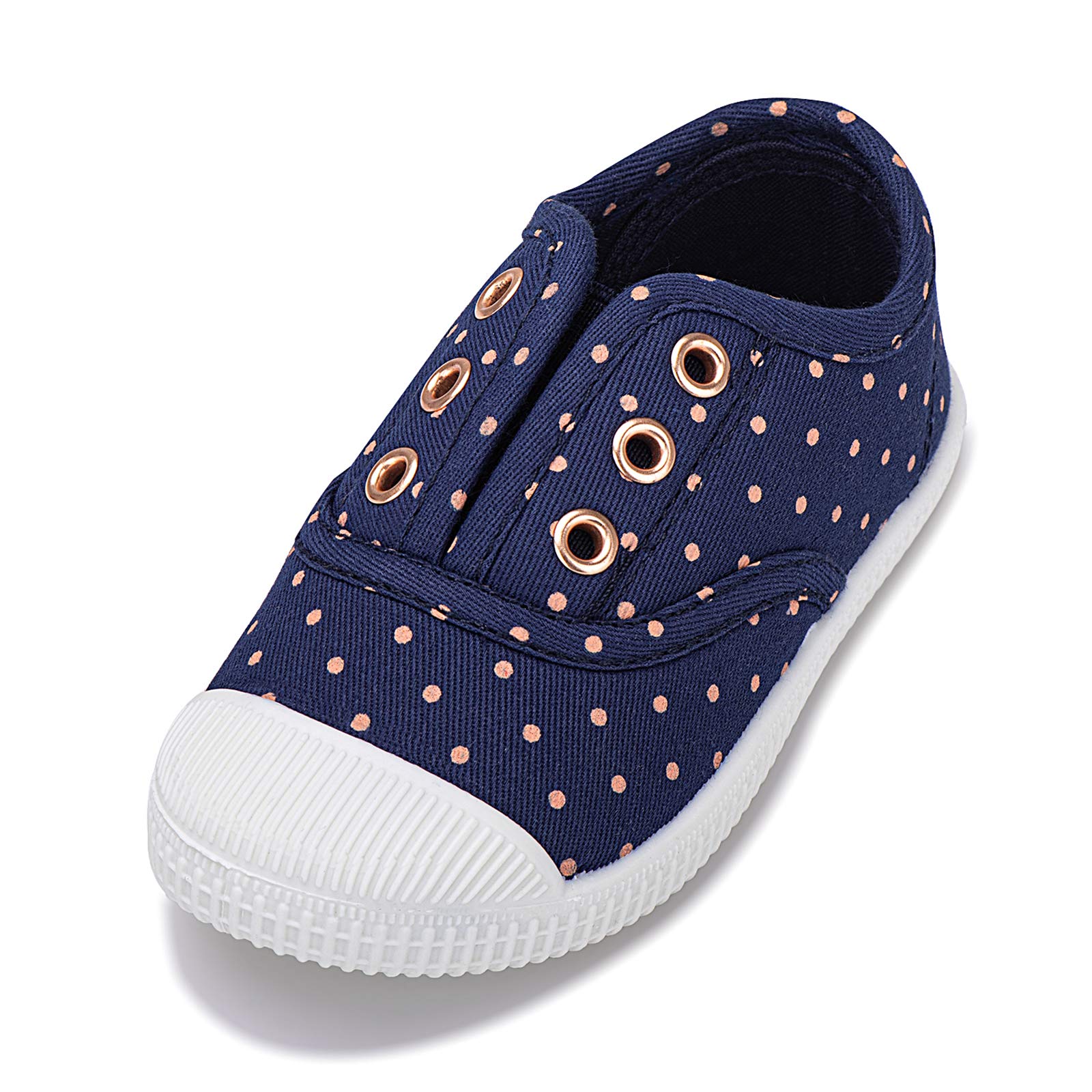 **Toddler Kids Canvas Sneakers - Lightweight Slip-On Comfortable Running Shoes for Boys & Girls (Toddler/Little Kids/Big Kids) - Perfect for Playground, School & Casual Wear**