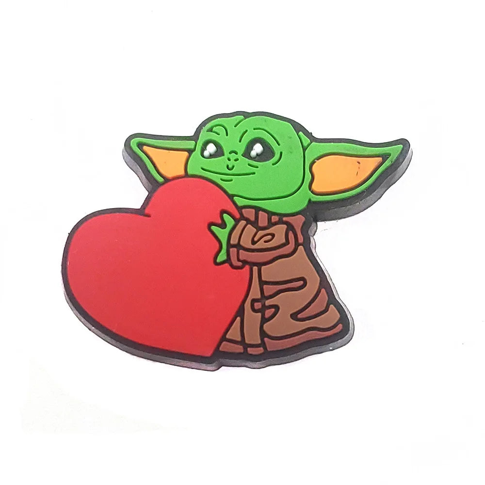 25 Styles Star Wars Yoda Shoe Charms for Crocs - DIY Decor Jibbitz for Kids & Adults - Waterproof Shoe Accessories for Slippers, Sandals & Water Shoes - Perfect Gift for Star Wars Fans & Crocs Lovers
