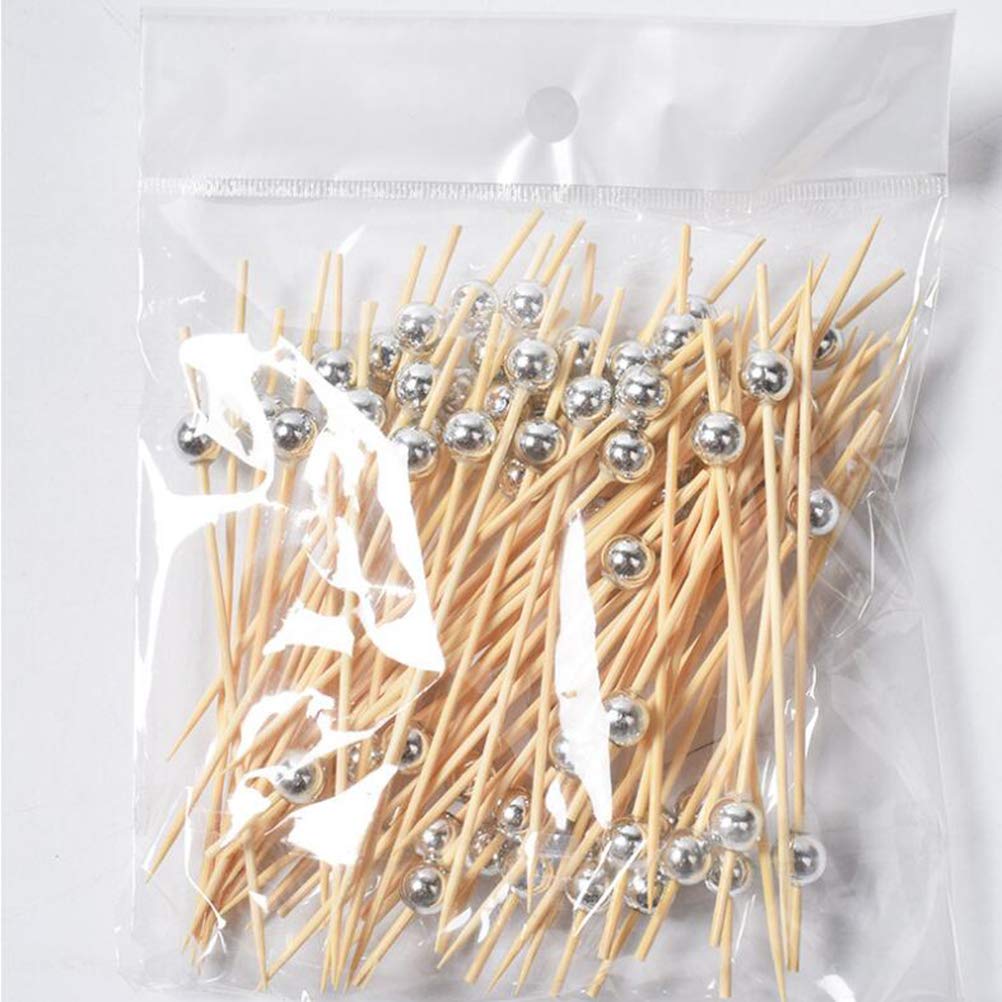 100-Pack Cabilock 12-Inch Bamboo Toothpicks for Fruit, Cocktails & Appetizers | Reusable Party Snack Sticks for Entertaining, Weddings & Home Use