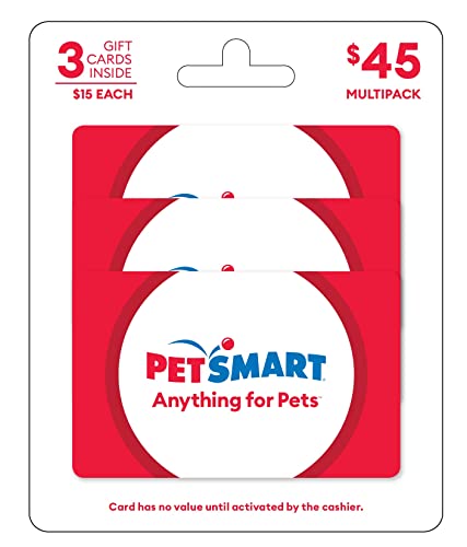 Petsmart $45 Multipack Gift Card - Perfect for Pet Lovers, Birthdays & Holidays | Online & In-Store Use