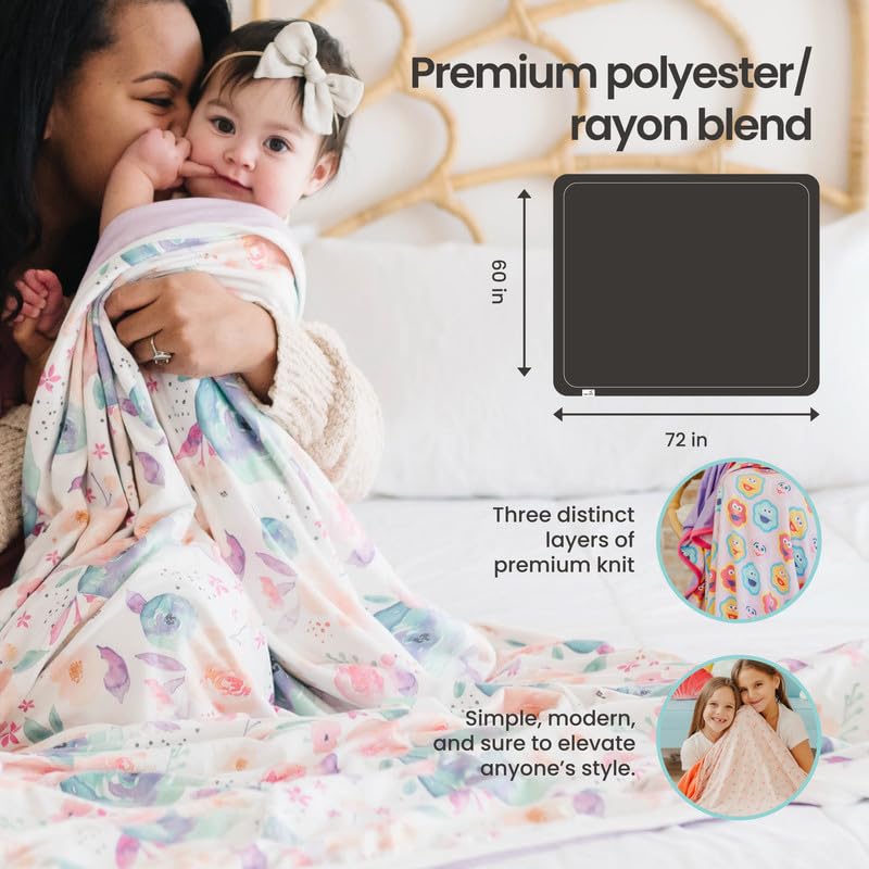 Premium Copper Pearl Jumbo 3-Layer Baby Blanket - Ultra Soft & Breathable Baby Quilt for Boys & Girls | Cozy Toddler Blanket for Newborns | 46