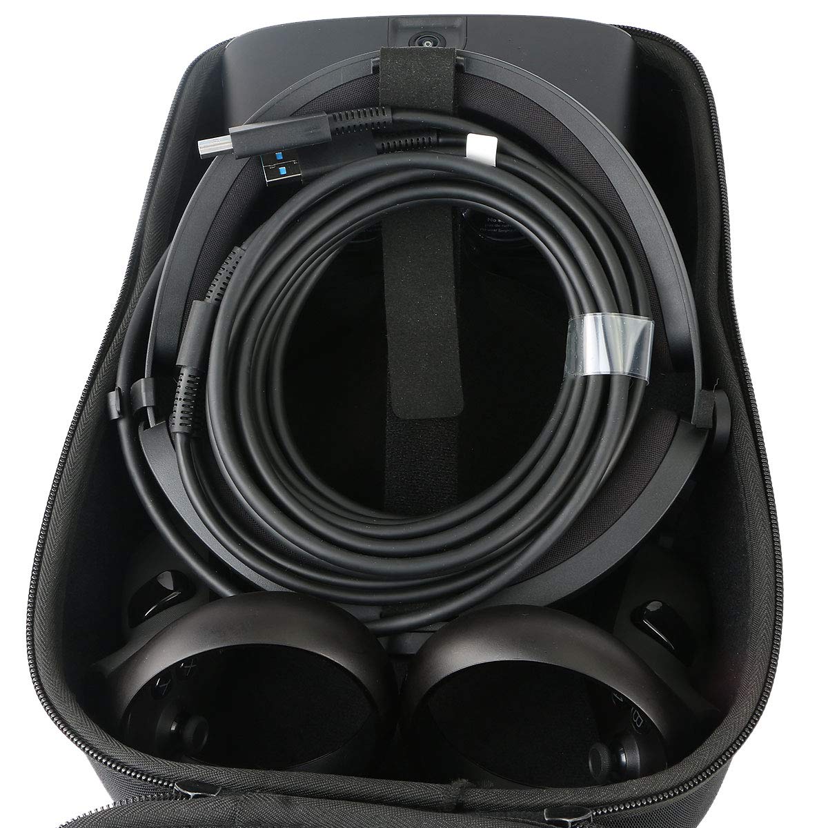 Khanka Hard Travel Case for Oculus Rift S - Durable Protective Storage for PC VR Gaming Headset - Perfect for Travel, Storage & Transport