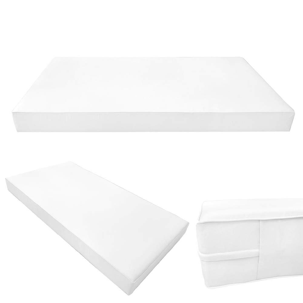 Prolinemax Outdoor Style 2 Twin-XL Piped Trim Daybed Mattress Bolster Pillow Fitted Sheet Cover Only - AD106 | Perfect for Patio Furniture, Sunroom Lounging & Guest Bed Comfort