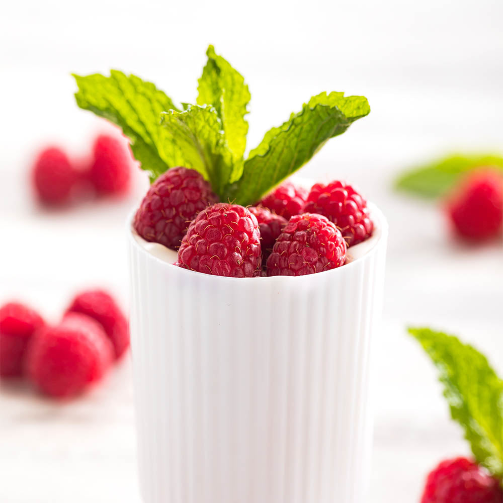 4 oz White Plastic Parfait Cups - 2.25