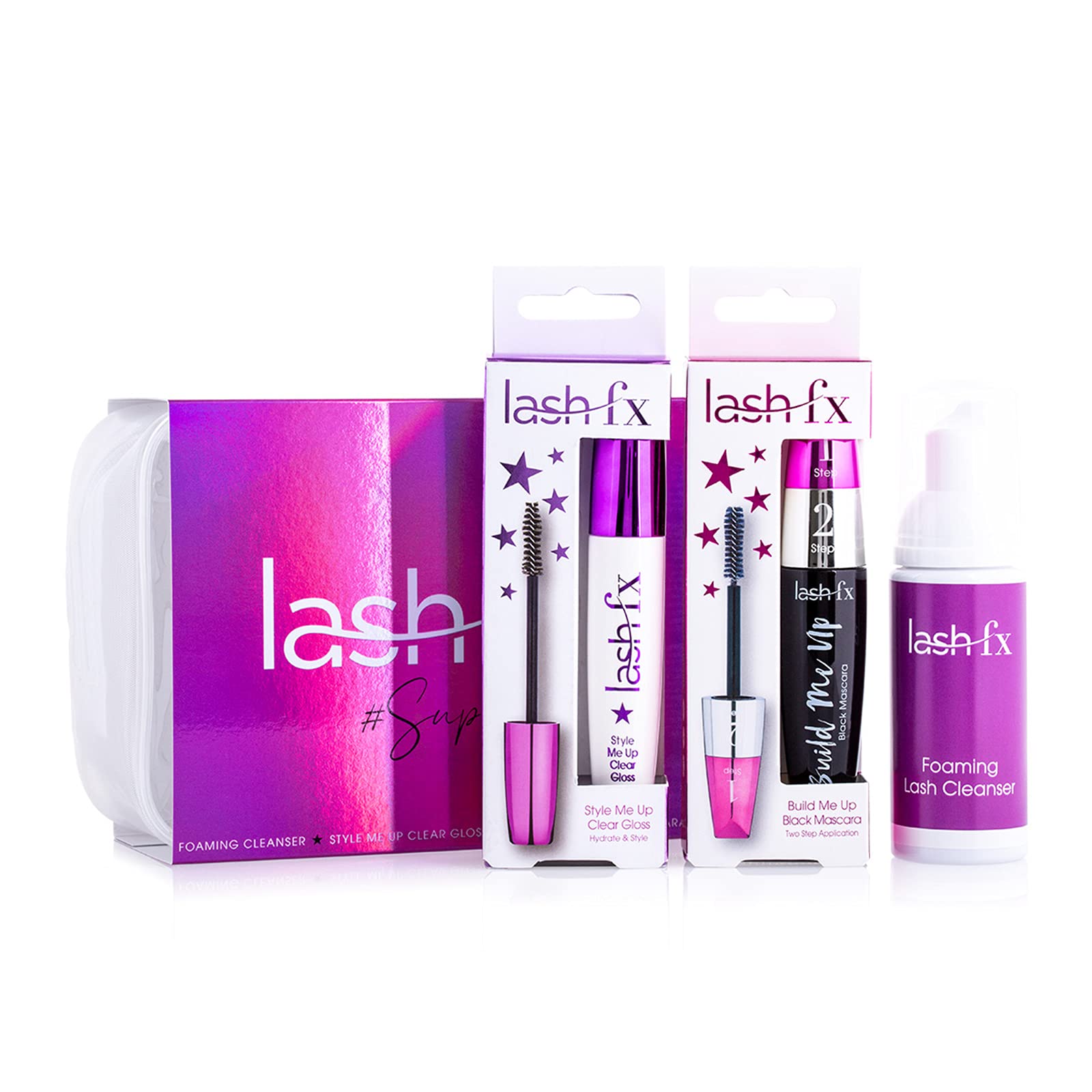 Lash FX Gift Set - Super Lash Kit for Eyelash Extensions | Professional False Eyelash Enhancer | Perfect for Bridal, Party & Special Occasion Makeup