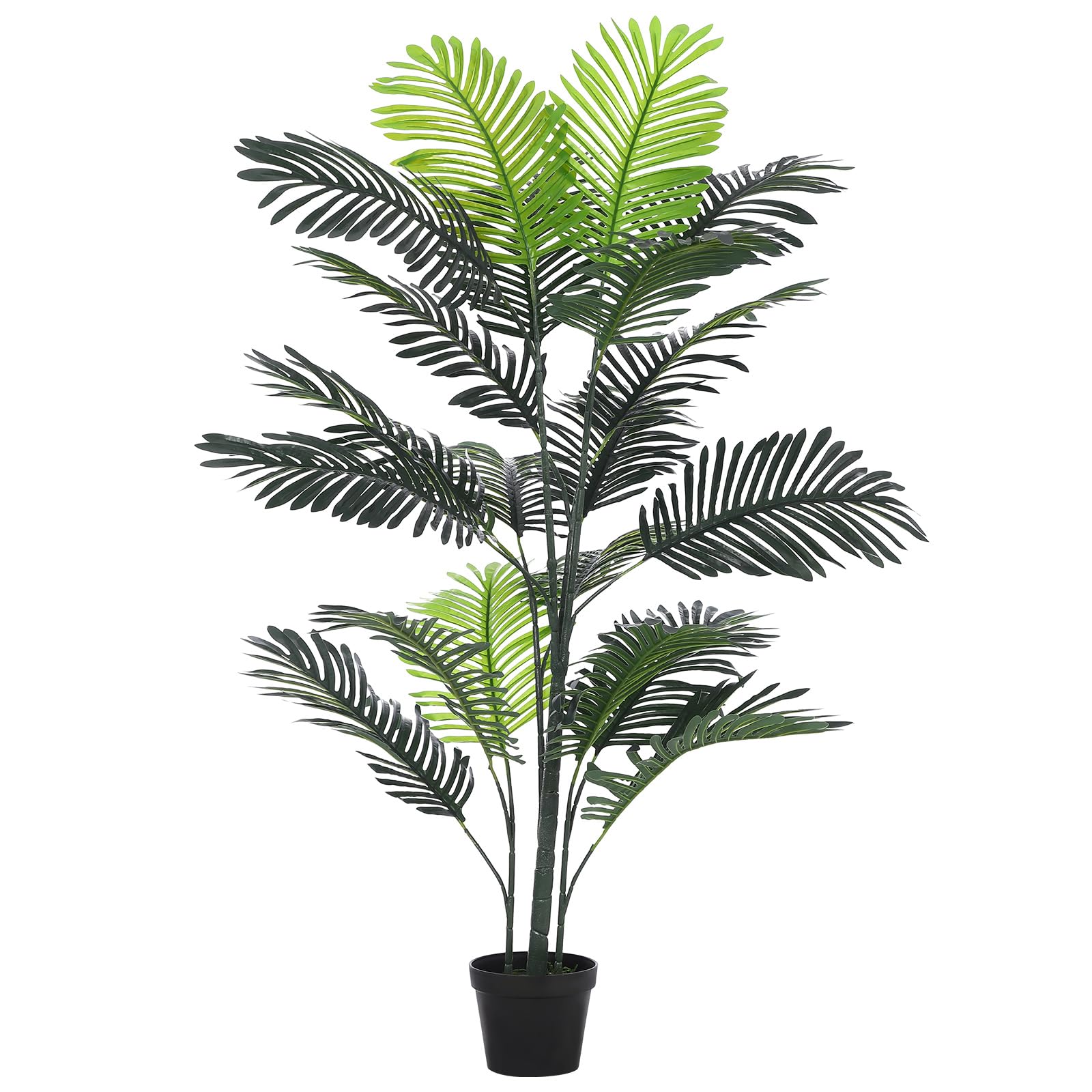 GARVEE 2-Pack 5FT Artificial Areca Palm Tree with Realistic Bark Design - Adjustable & Durable UV-Resistant Polyester Indoor/Outdoor Decor for Home, Office, Patio, and Garden