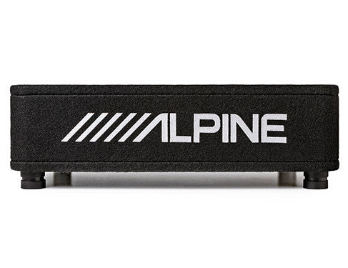 Alpine RS SB10 10-Inch Loaded Under Seat Thin Subwoofer Enclosure - 600W RMS @ 2Ω - Compact Car Audio Bass Boost for Trucks, SUVs & Sedans