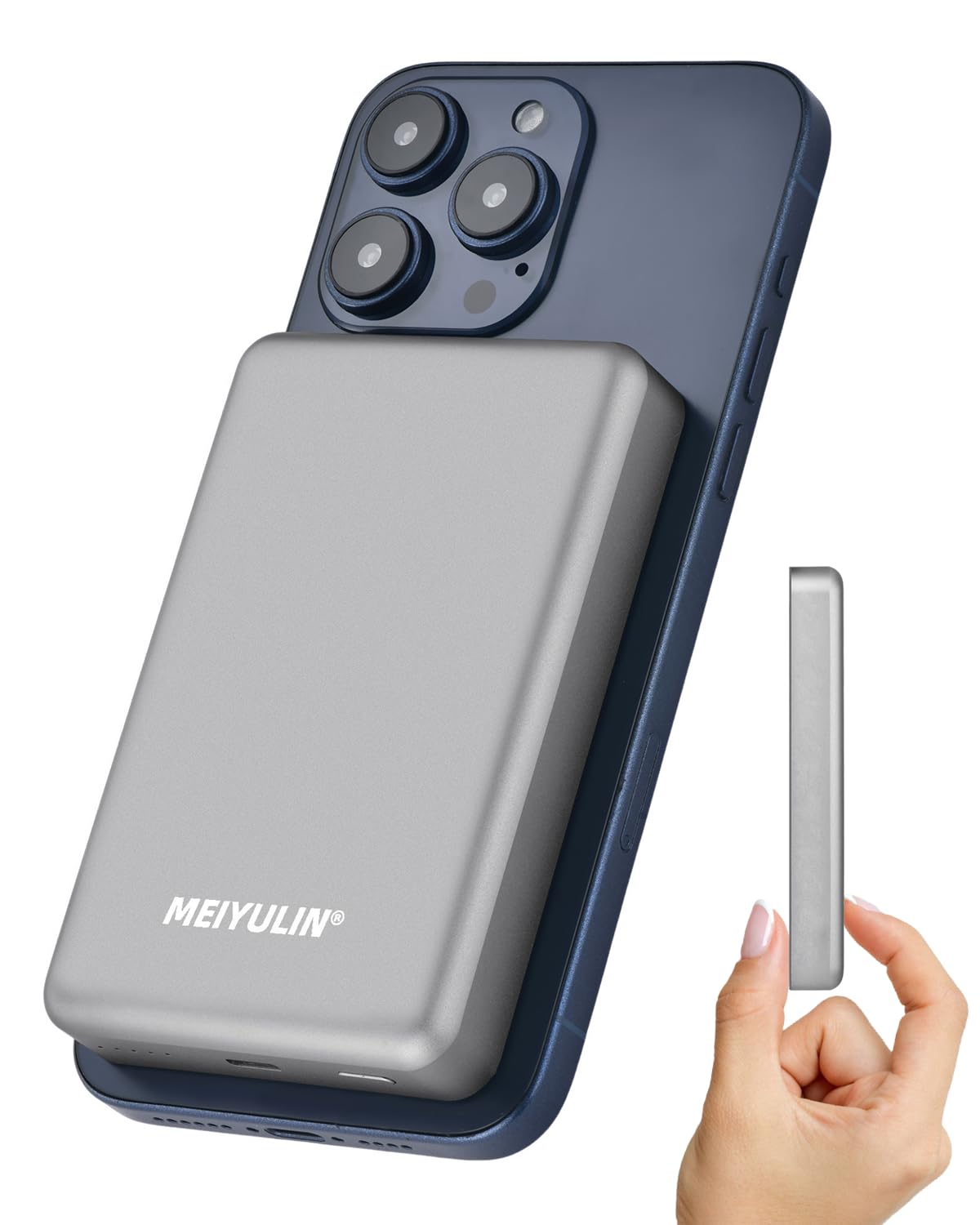 Magnetic Power Bank 10,000mAh - Wireless Portable Charger for iPhone 16 Pro Max/16 Pro/16/15/14/13/12 Series | Magsafe Compatible Battery Pack | Perfect for Travel, Work & Outdoor Activities