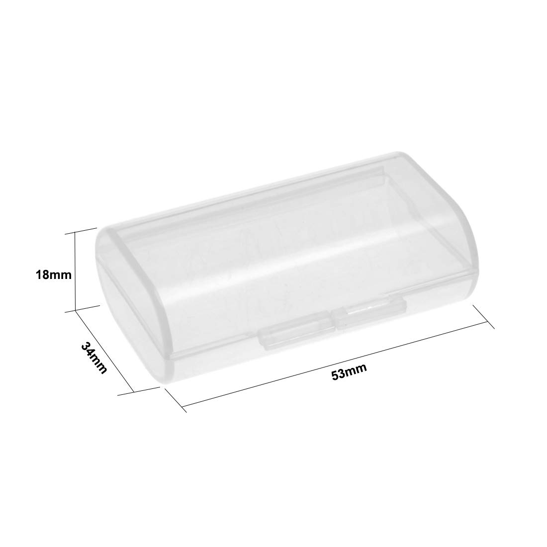 uxcell 10 Pcs Transparent AA Battery Storage Case Holder - 2 x AA Battery Capacity - Perfect for Organizing Home, Office, and Travel Essentials