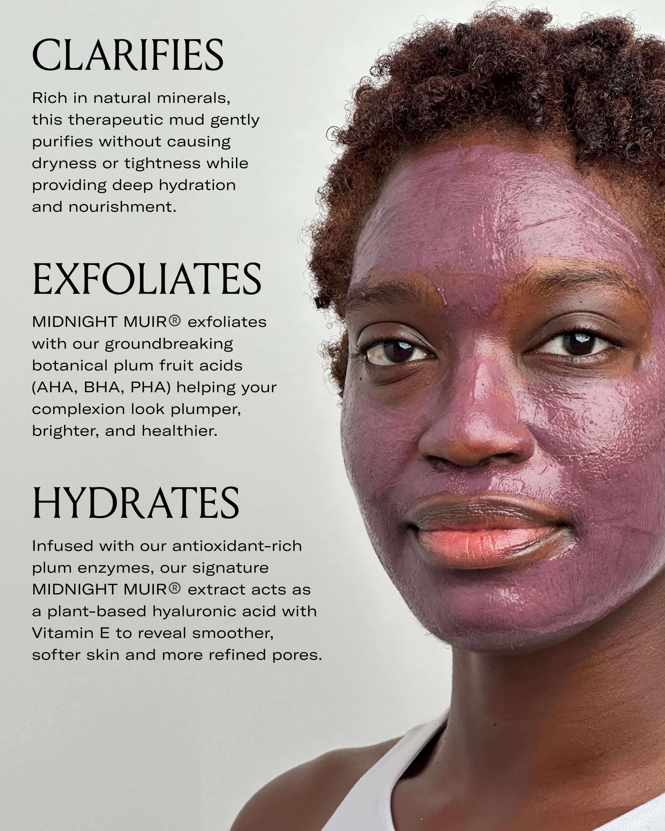 Plumtox™ Clarifying Enzyme Mask - Exfoliating & Brightening Face Mask for Acne & Blackheads - Perfect for Oily & Combination Skin - At-Home Spa Treatment