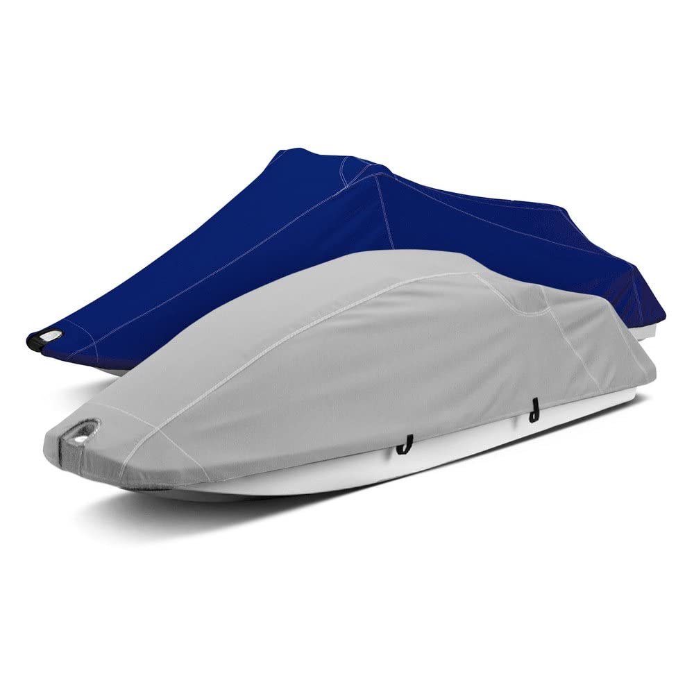 Custom Fit Personal Watercraft Cover - Universal Gray Waterproof Boat Cover for Jet Skis & Sea-Doos | All-Weather Protection for Outdoor Storage & Transport
