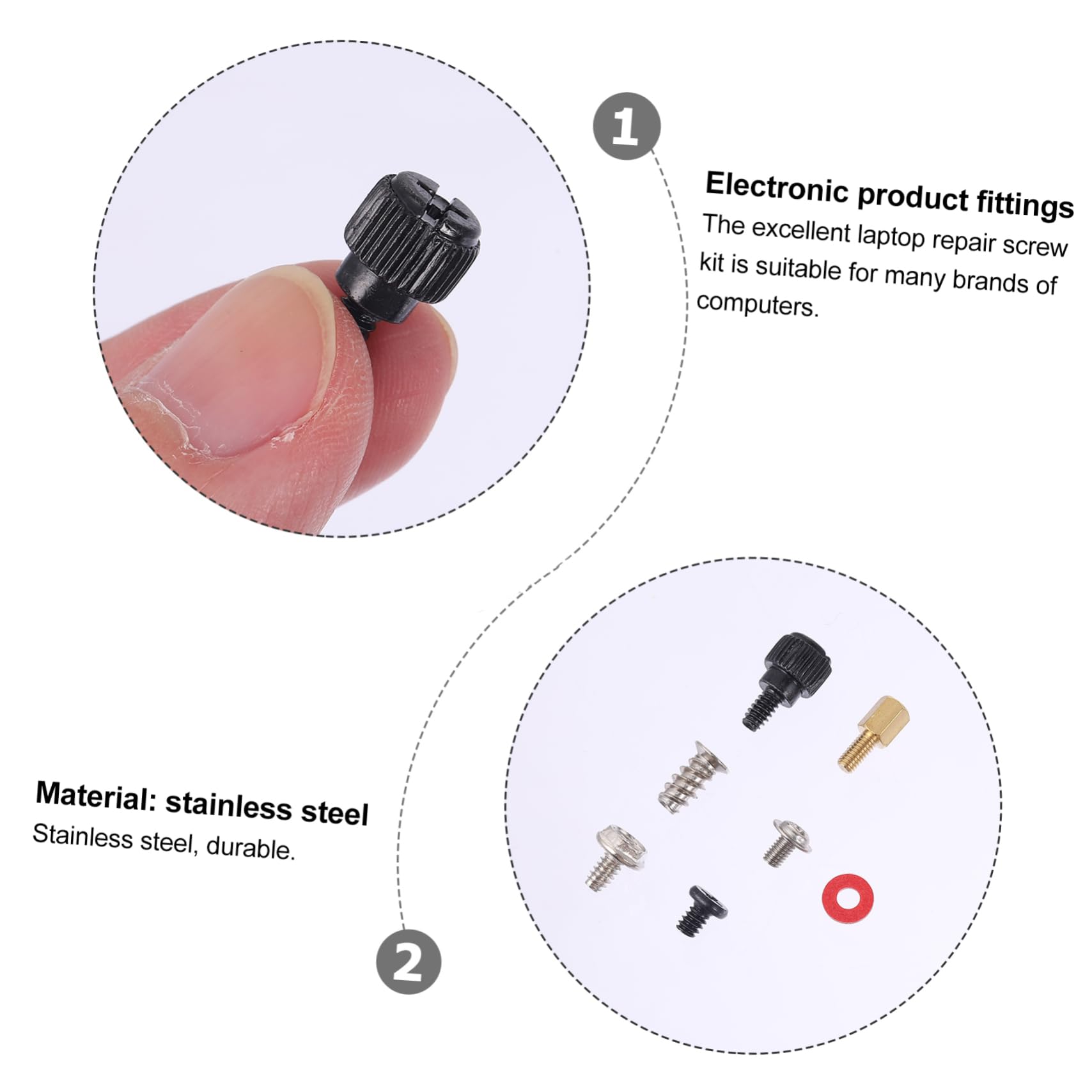 MUSISALY 1 Set Countersunk Head Screws - Computer Case Assembly Screws for PC Chassis Fixing & Hardware Installation - Perfect for DIY Computer Builds, Laptop Repairs, and Server Rack Mounting